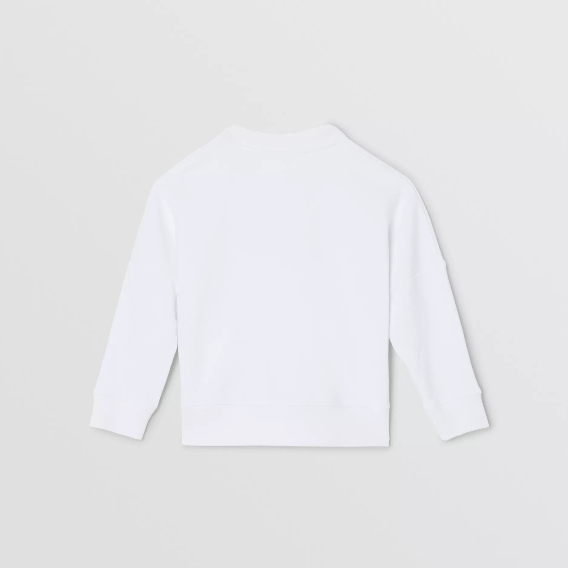 Boys & Girls White Logo Cotton Sweatshirt