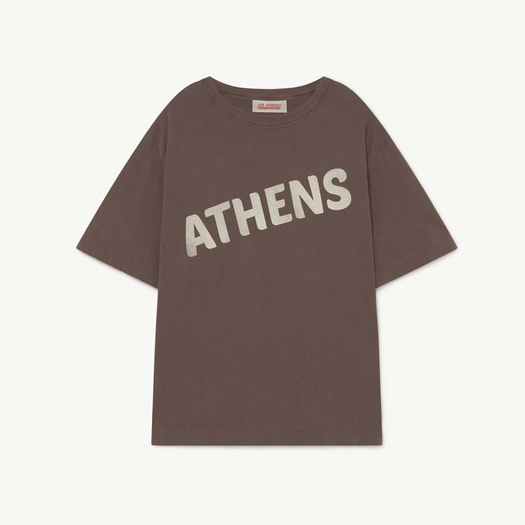 Boys & Girls Brown Logo Cotton T-Shirt