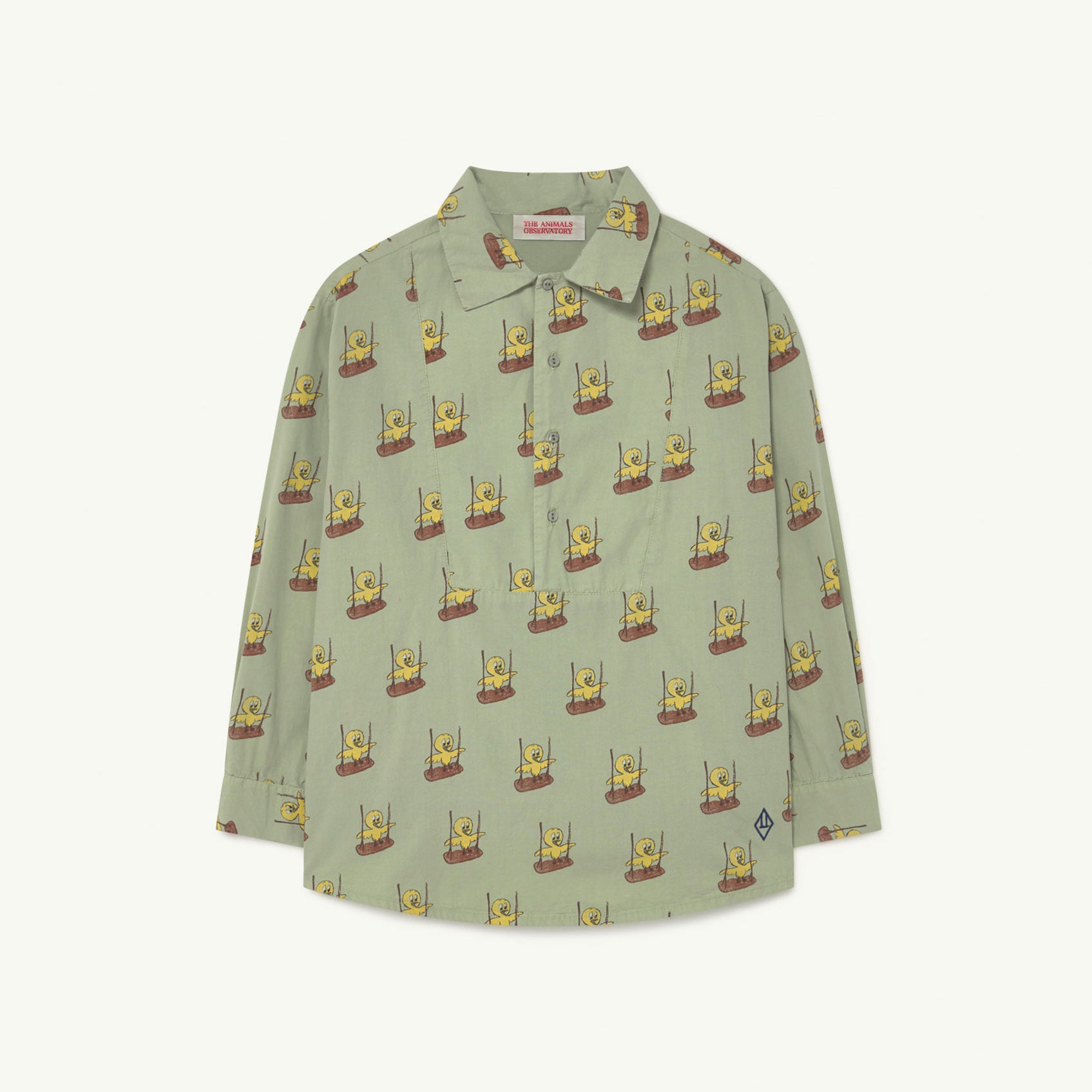 Boys & Girls Green Printing Cotton Shirt