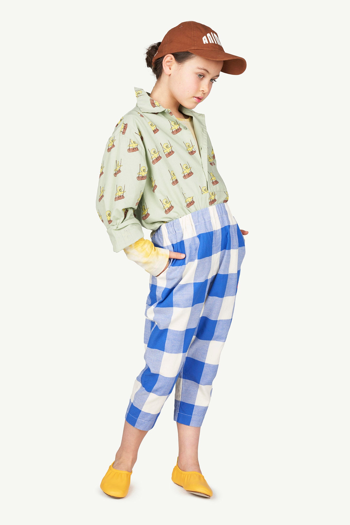 Boys & Girls Green Printing Cotton Shirt
