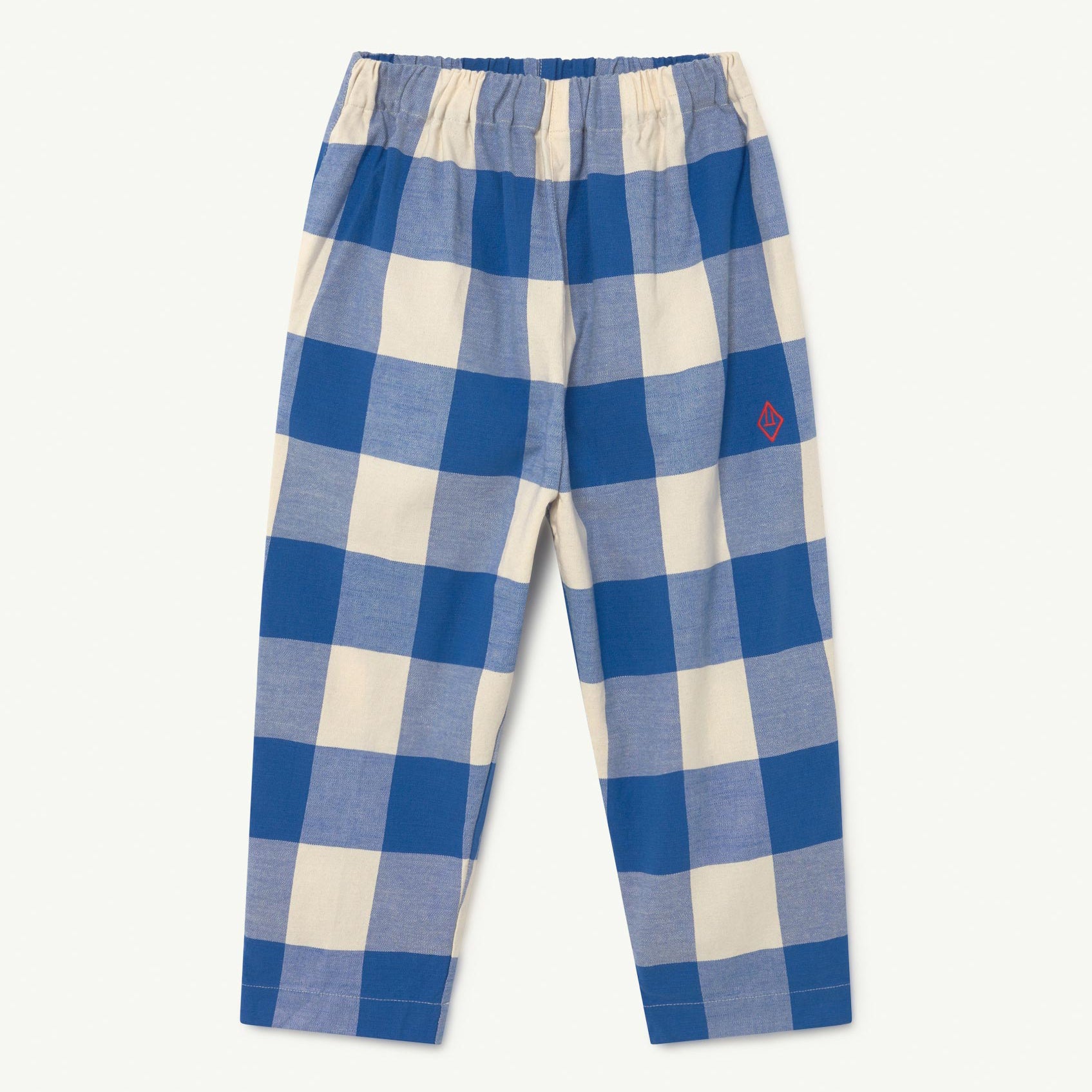 Boys & Girls Blue Check Cotton Trousers