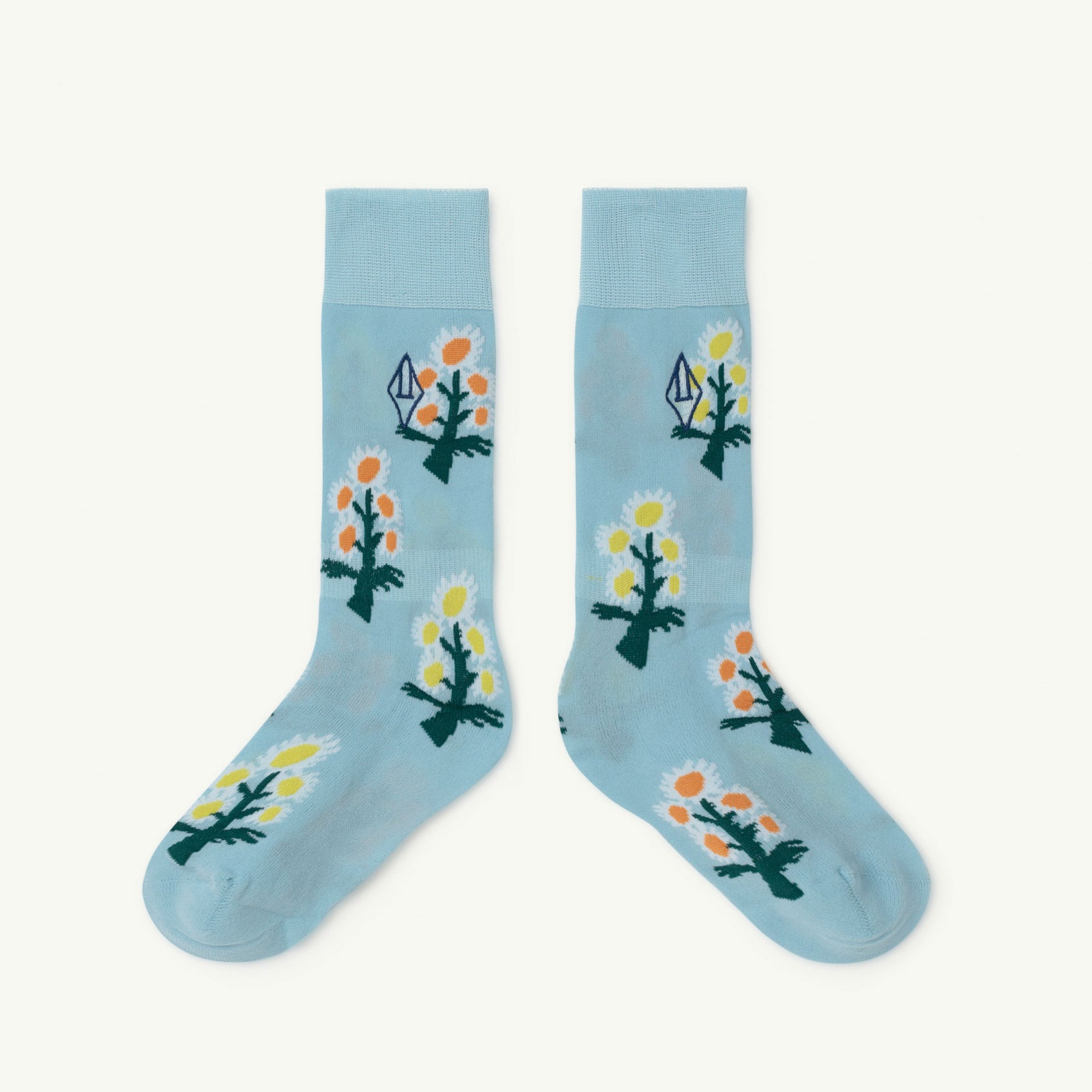 Boys & Girls Blue Flowers Socks