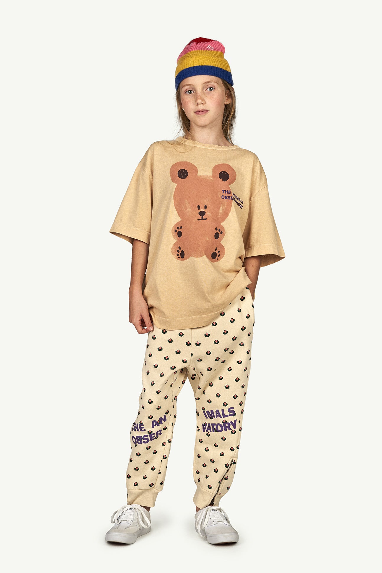 Boys & Girls Brown Bear Printed Cotton T-Shirt