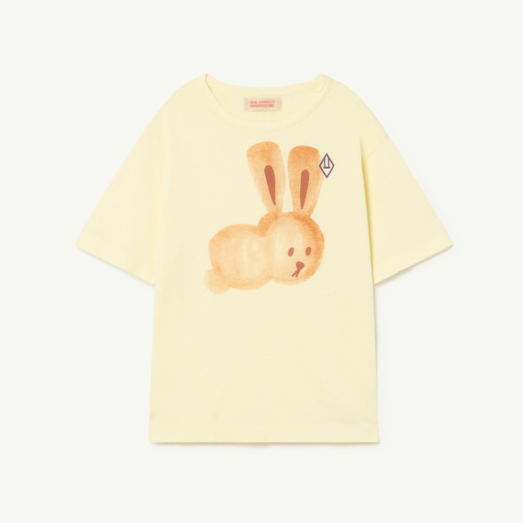 Boys & Girls Yellow Rabbit Printed Cotton T-Shirt