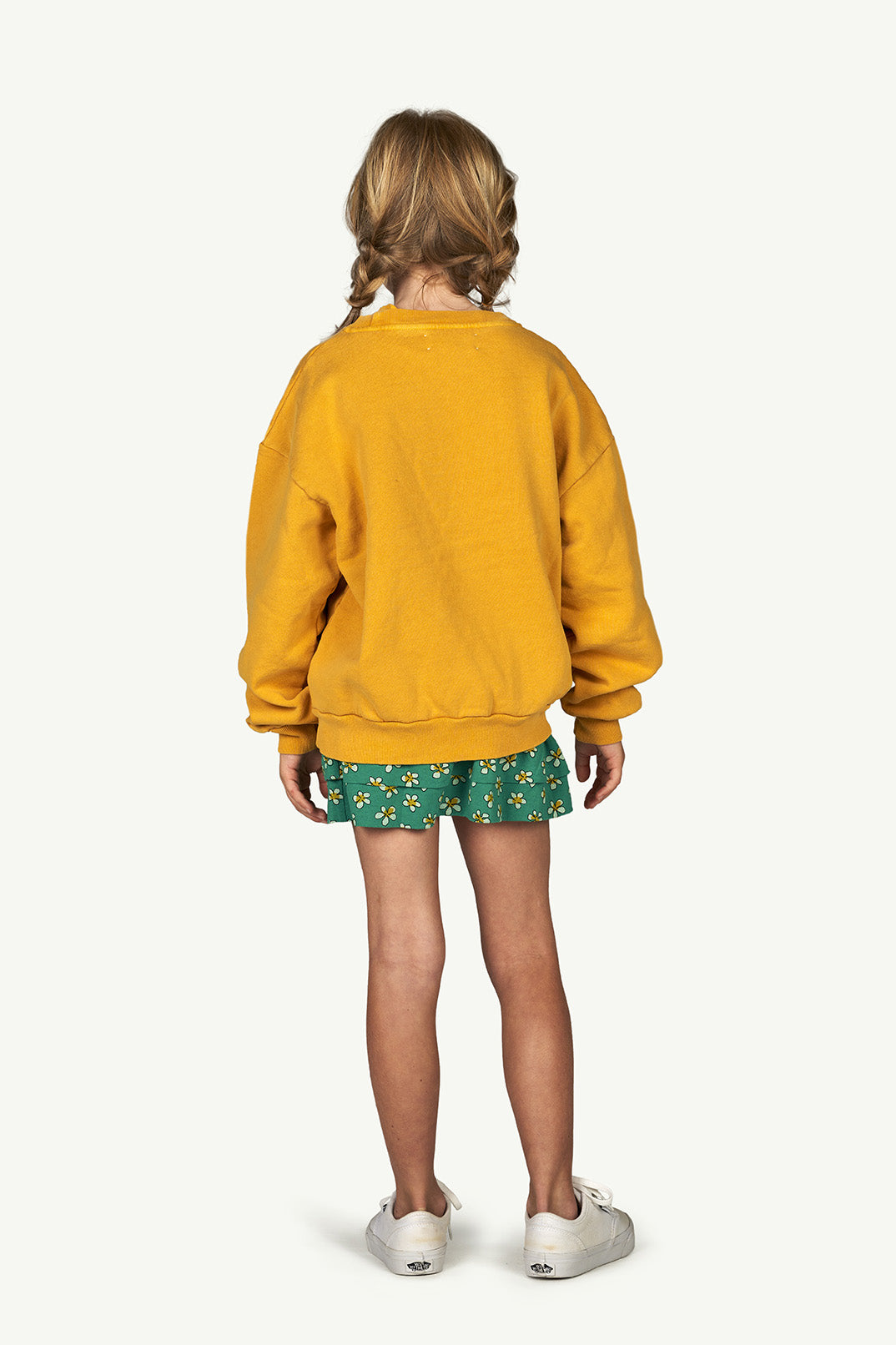 Boys & Girls Yellow Dog Printed Cotton Sweatshirt