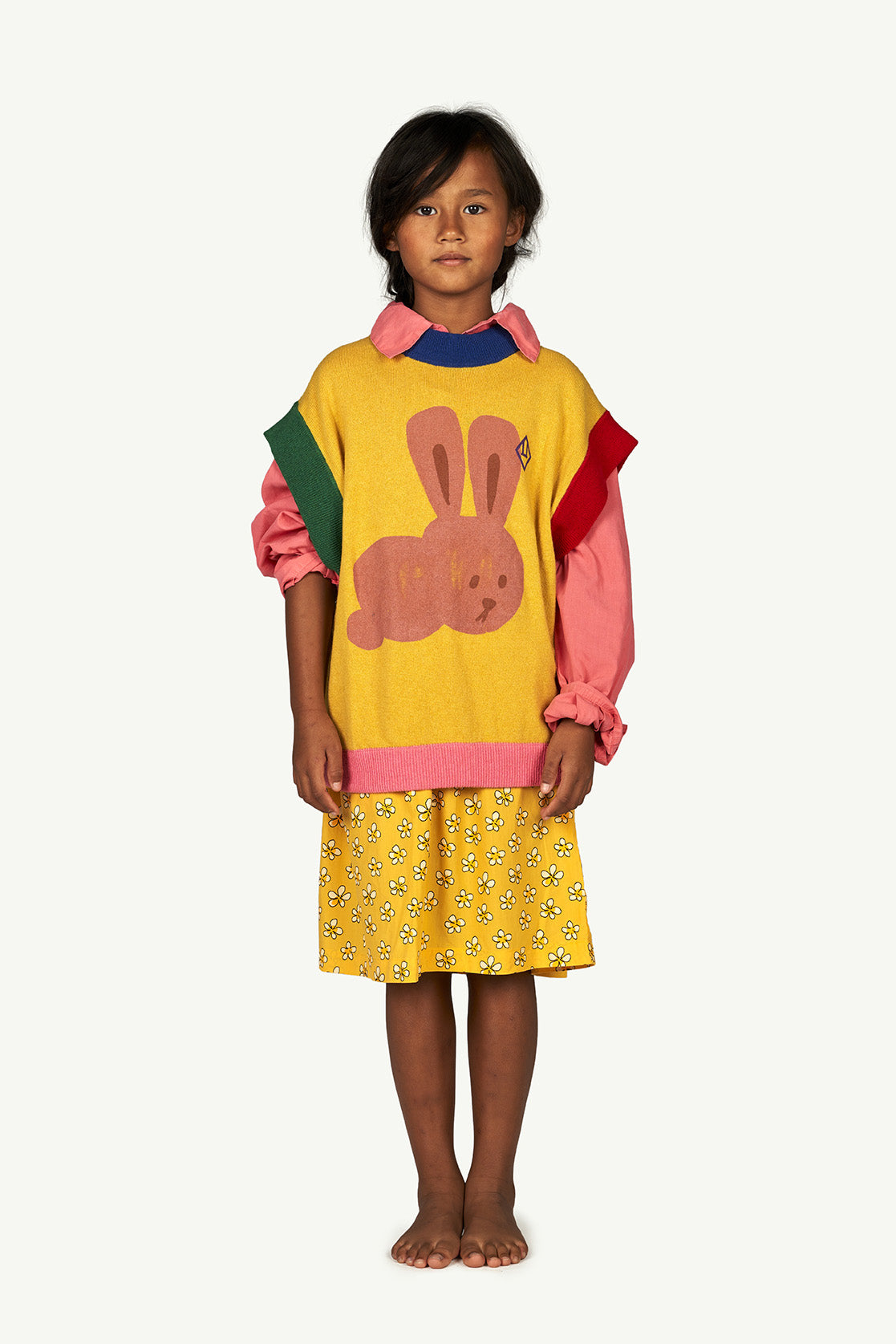 Boys & Girls Yellow Rabbit Knit Vest