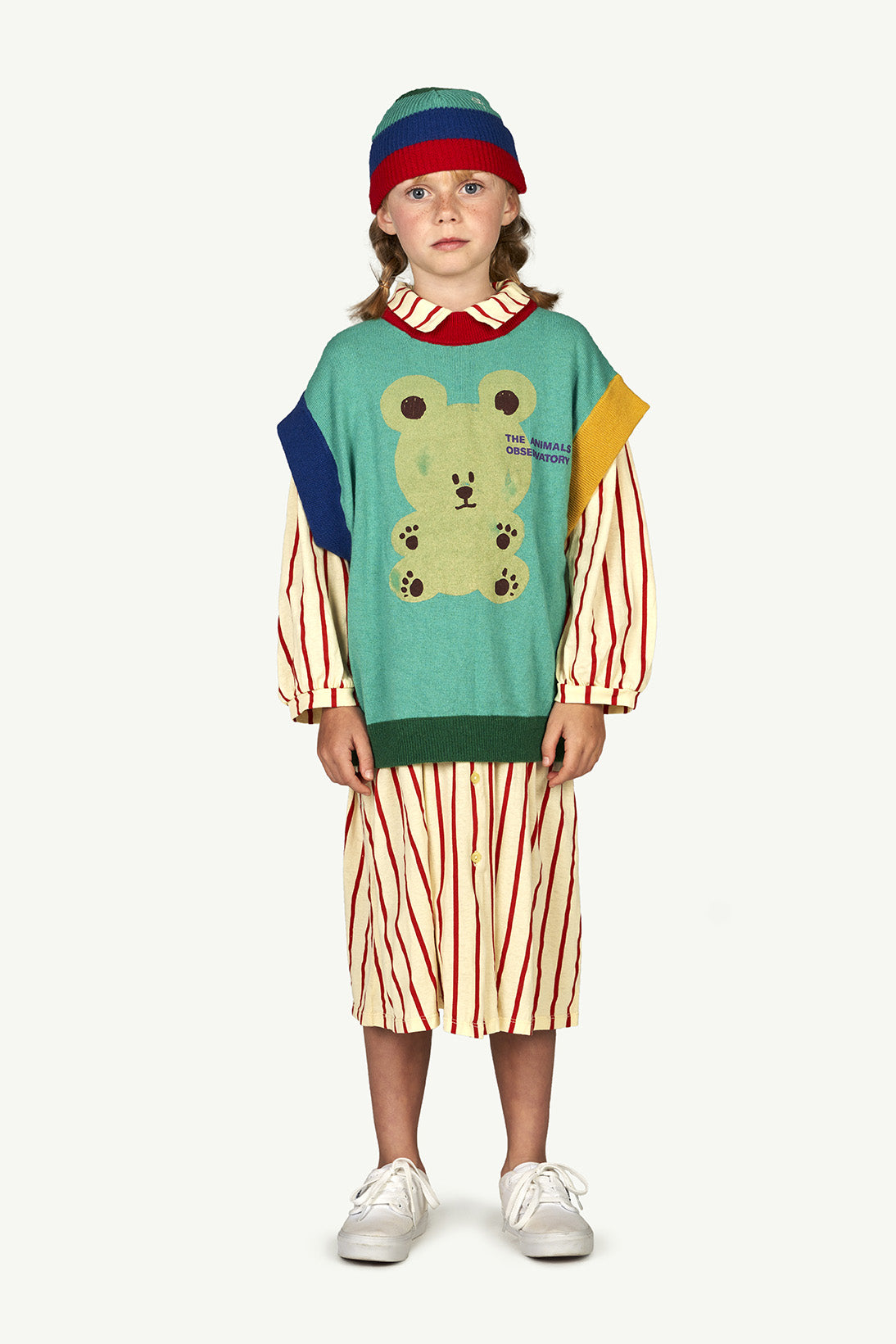 Boys & Girls Green Bear Knit Vest