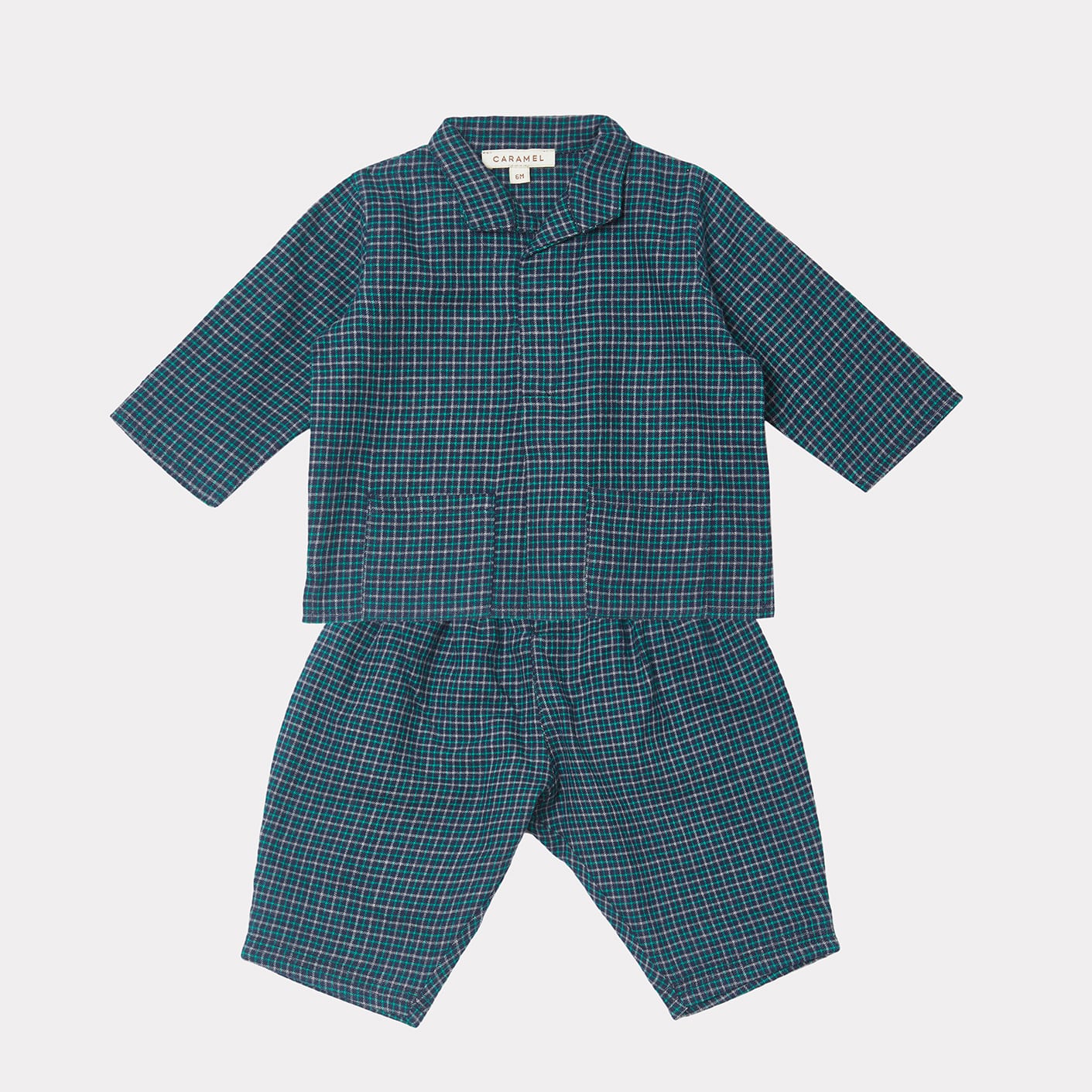 Baby Boys & Girls Blue Check Cotton Set