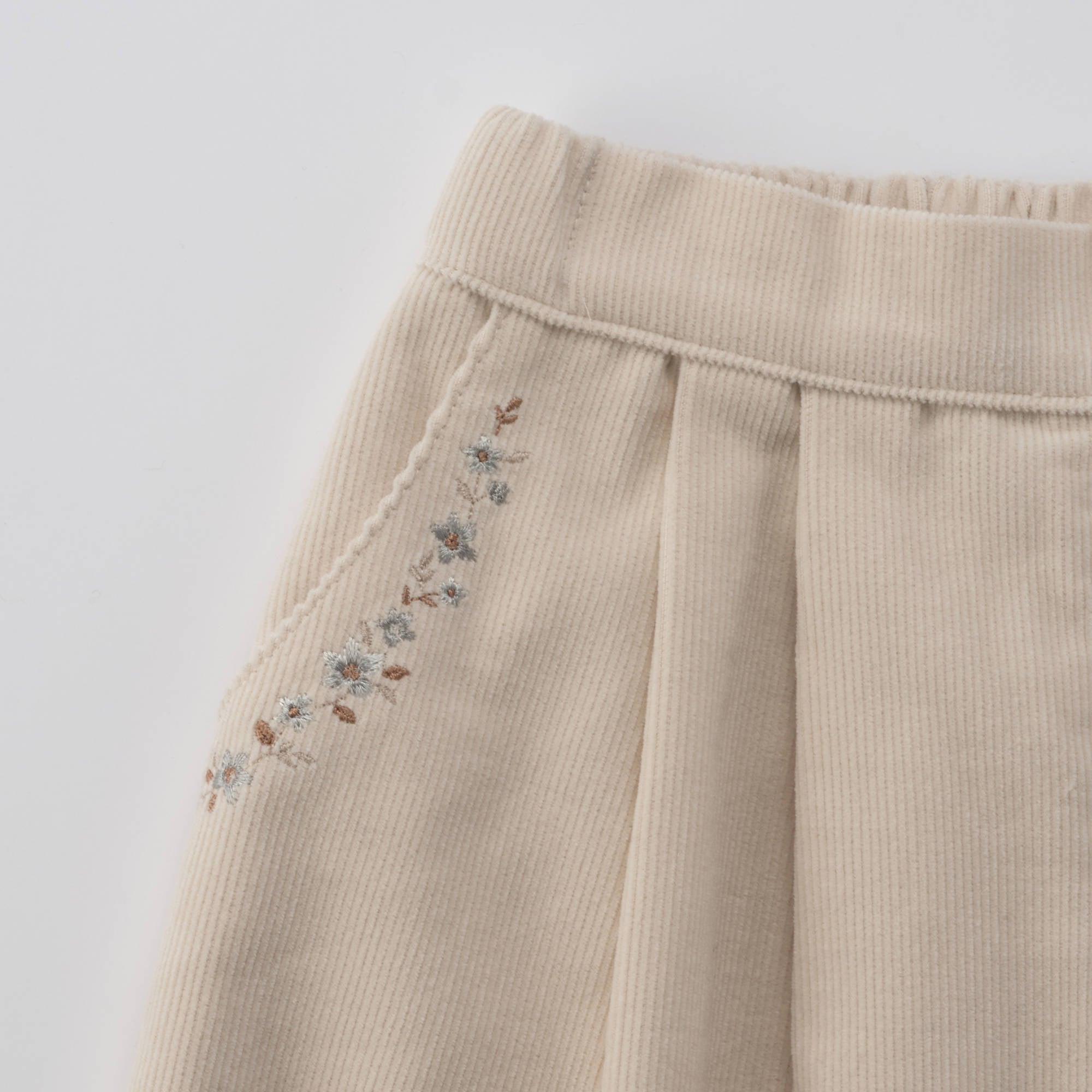 Girls Beige Corduroy Trousers