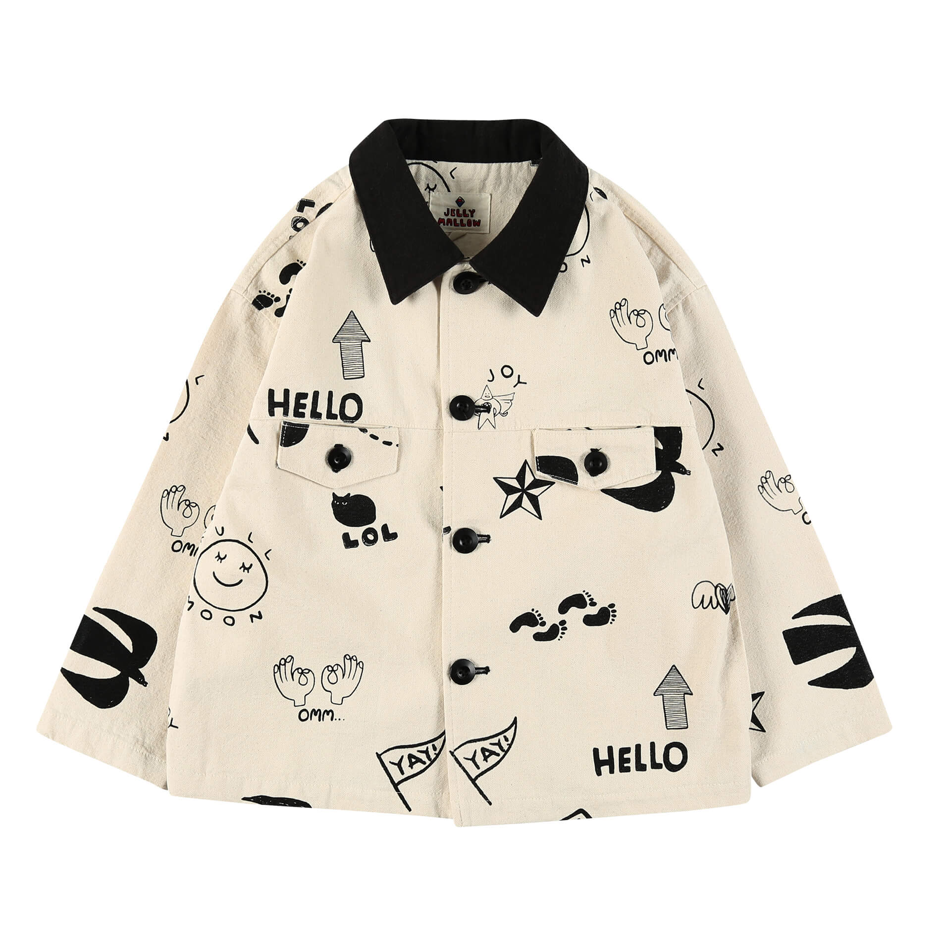 Boys & Girls Cream Painting Jacket