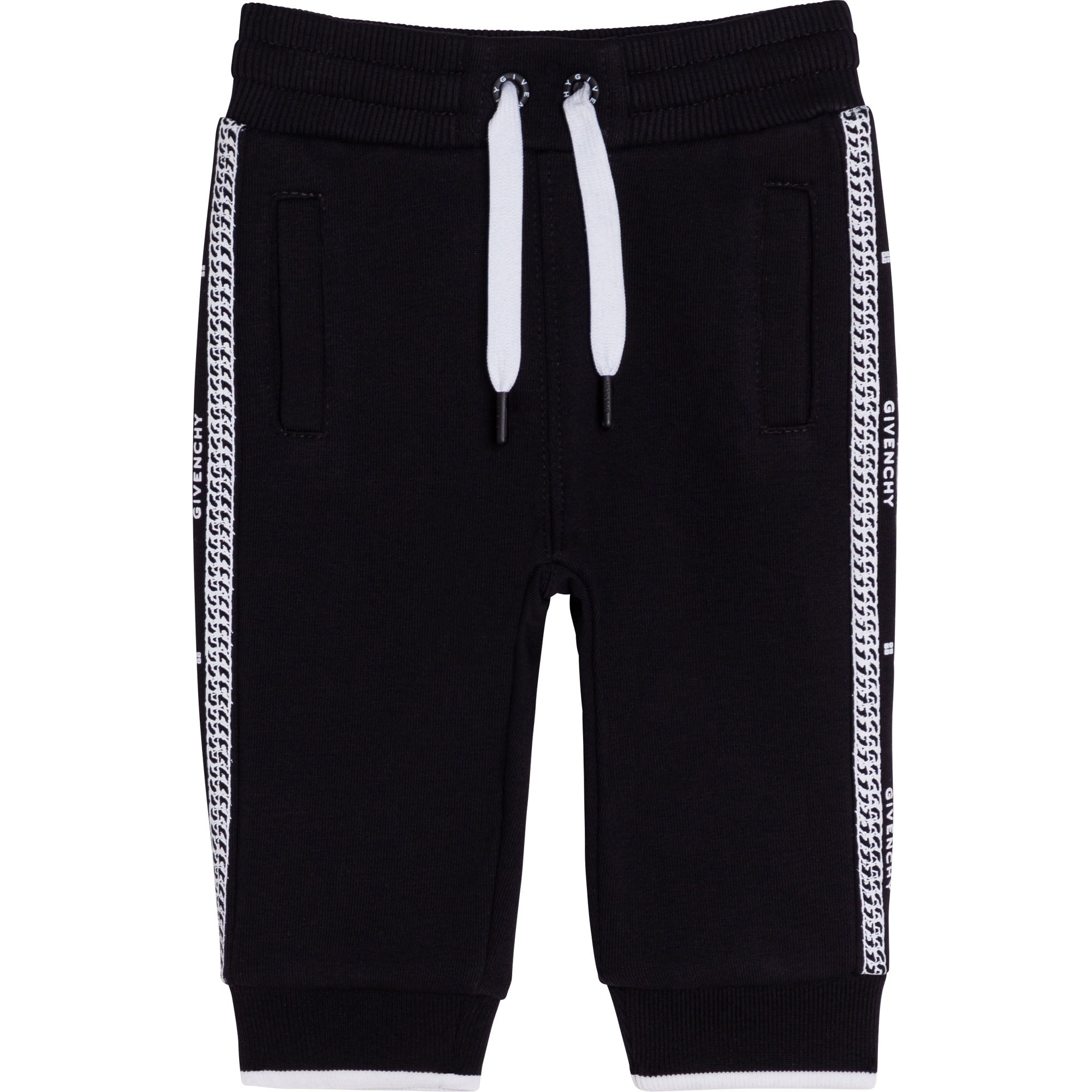 Baby Boys Black Cotton Trousers