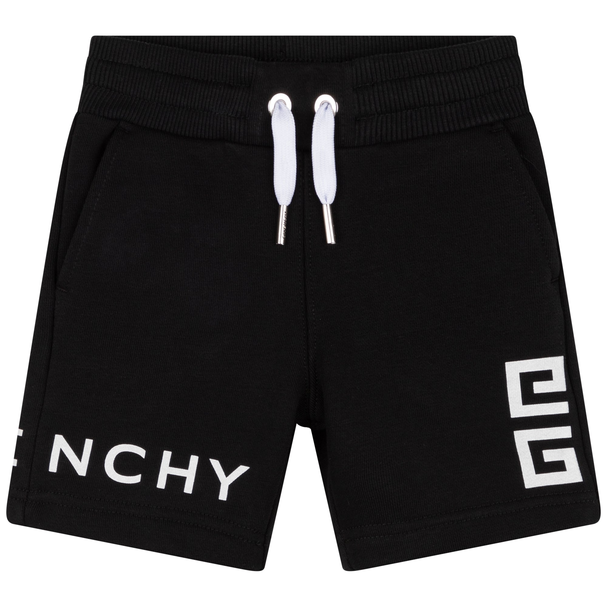 Boys Black Cotton Shorts