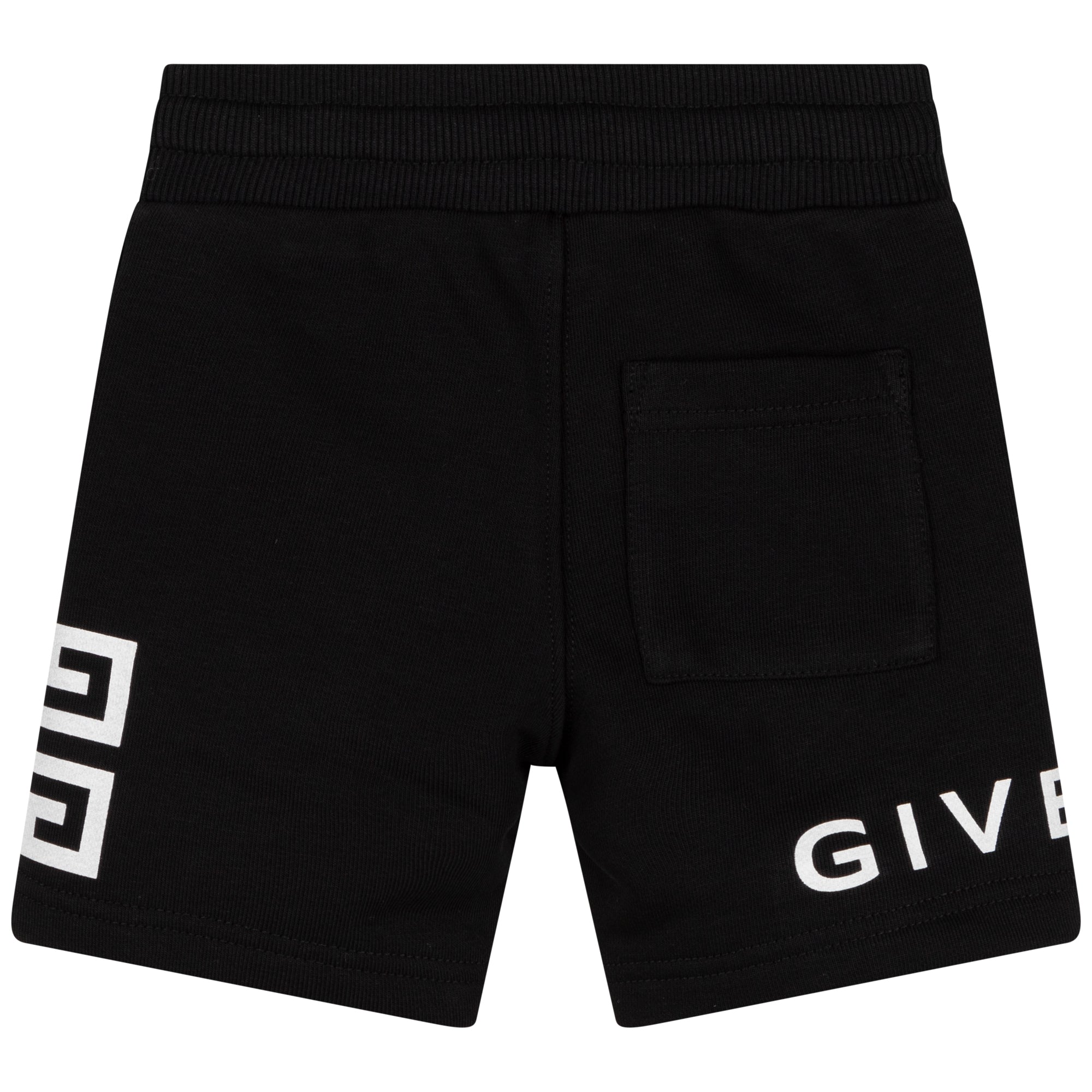 Boys Black Cotton Shorts