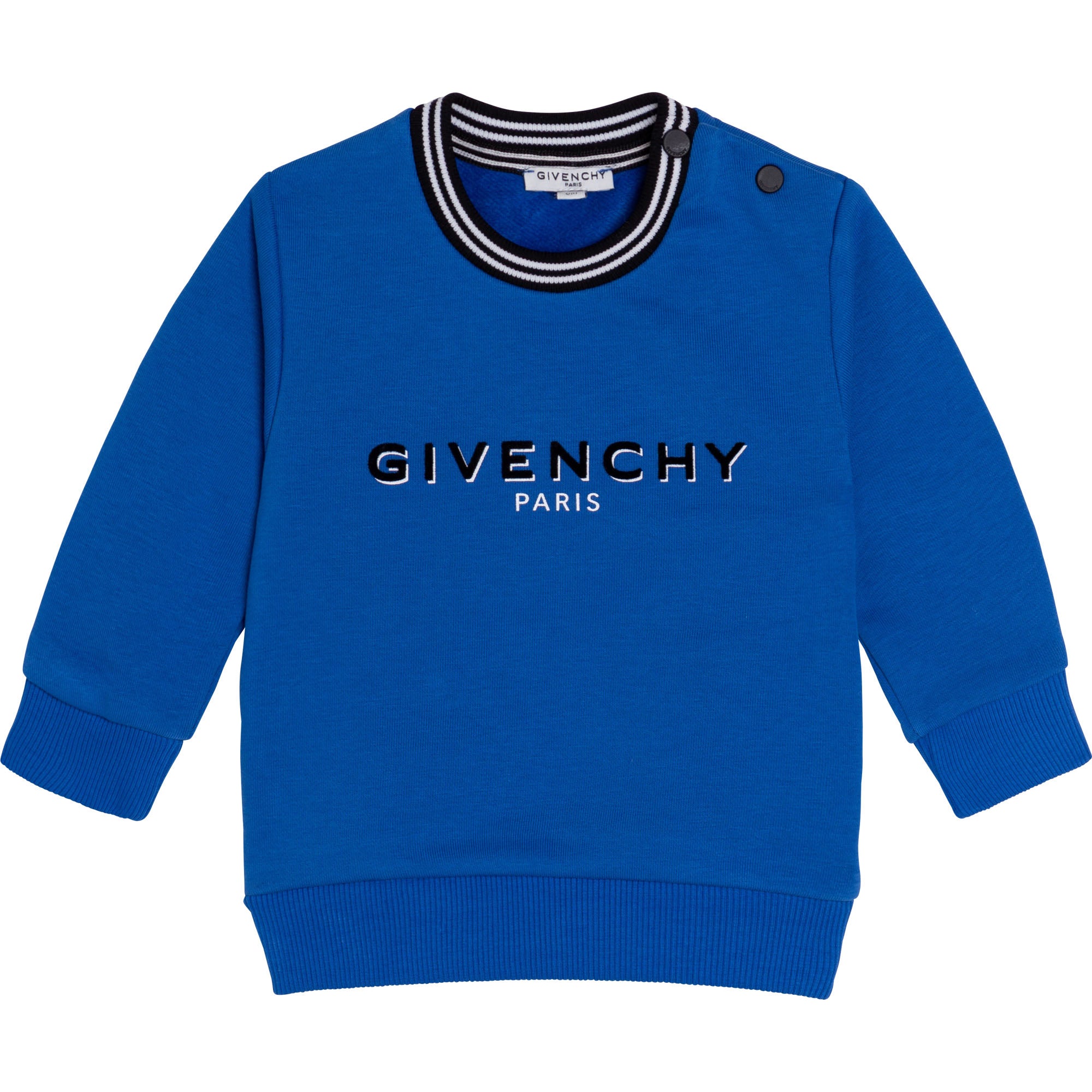 Baby Boys Blue Logo Cotton Sweatshirt