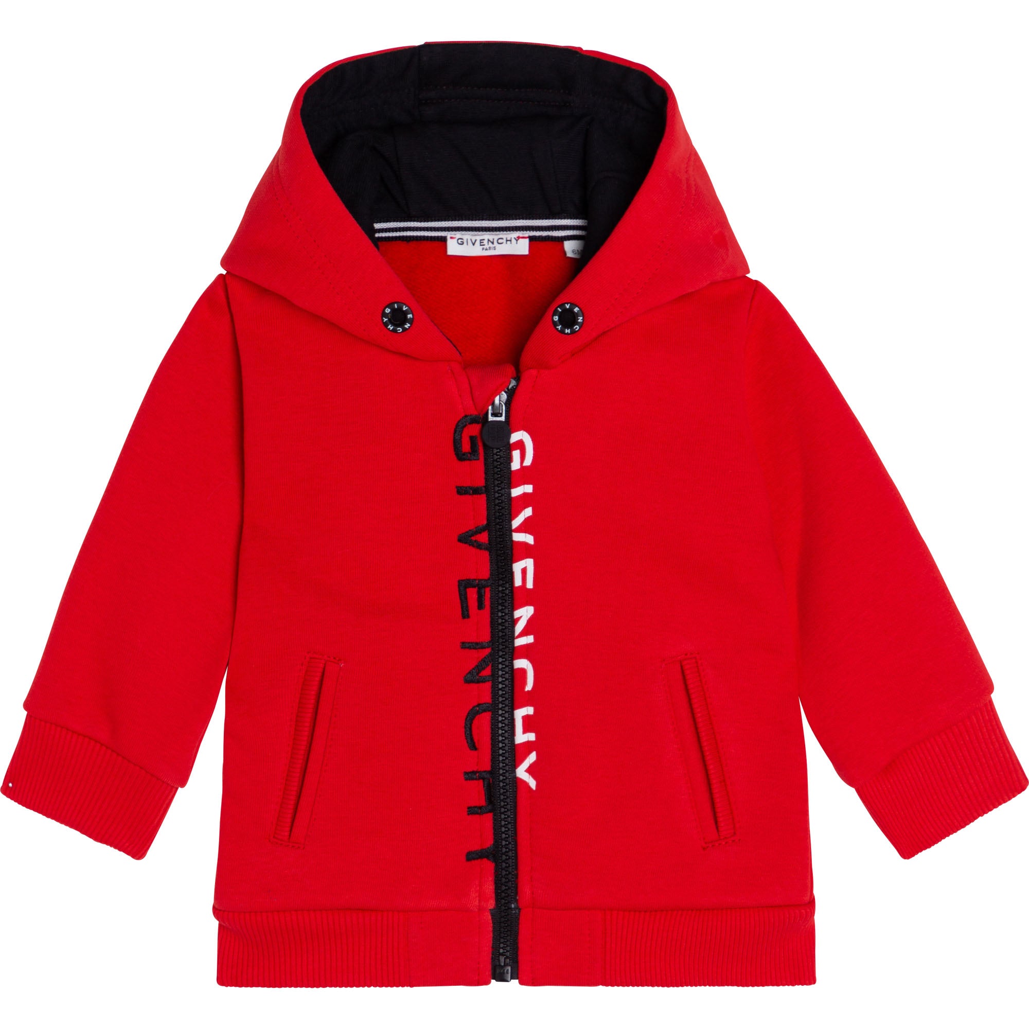 Baby Boys Red Logo Zip-Up Top