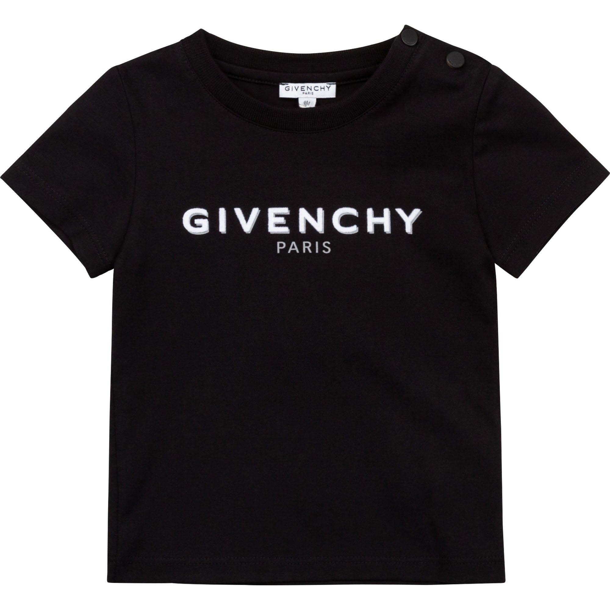 Baby Boys Black Logo Cotton T-Shirt