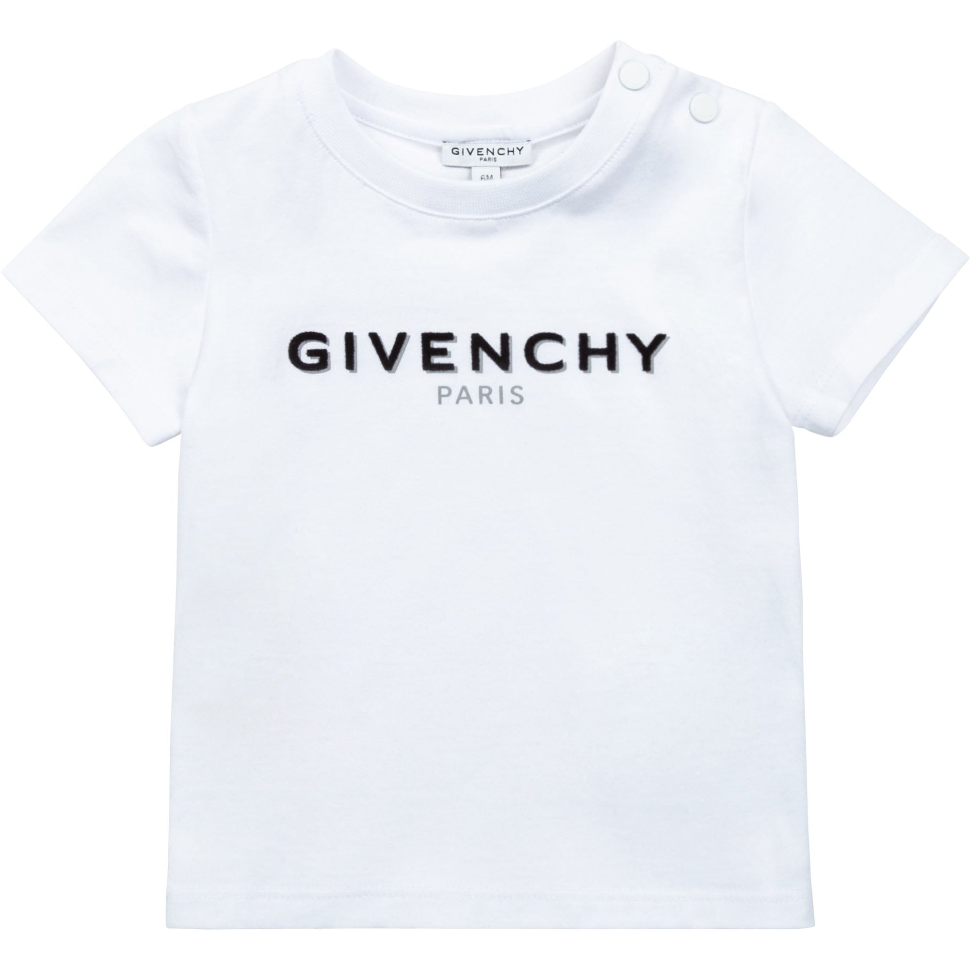 Baby Boys White Logo Cotton T-Shirt