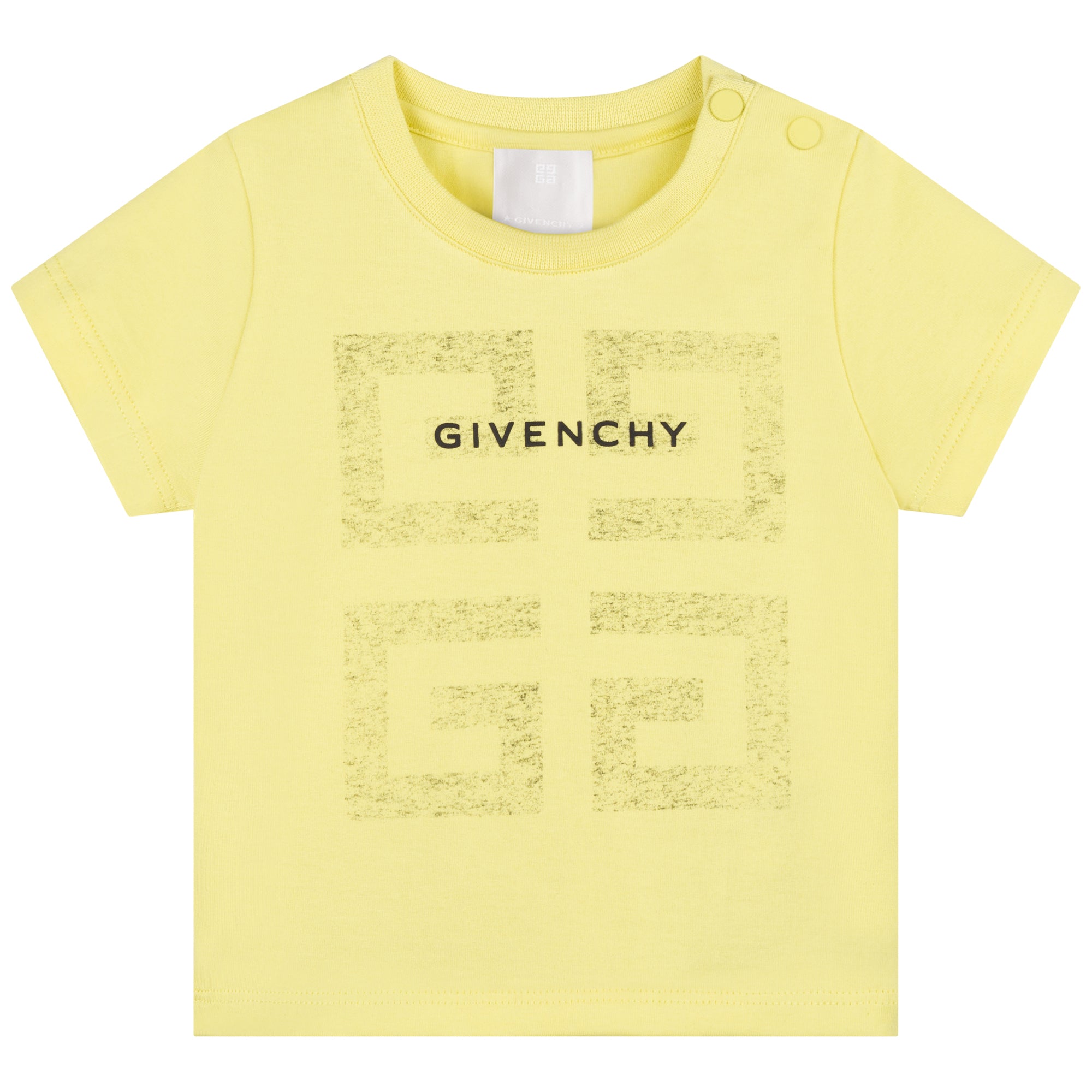 Baby Boys & Girls Yellow Logo Cotton T-Shirt