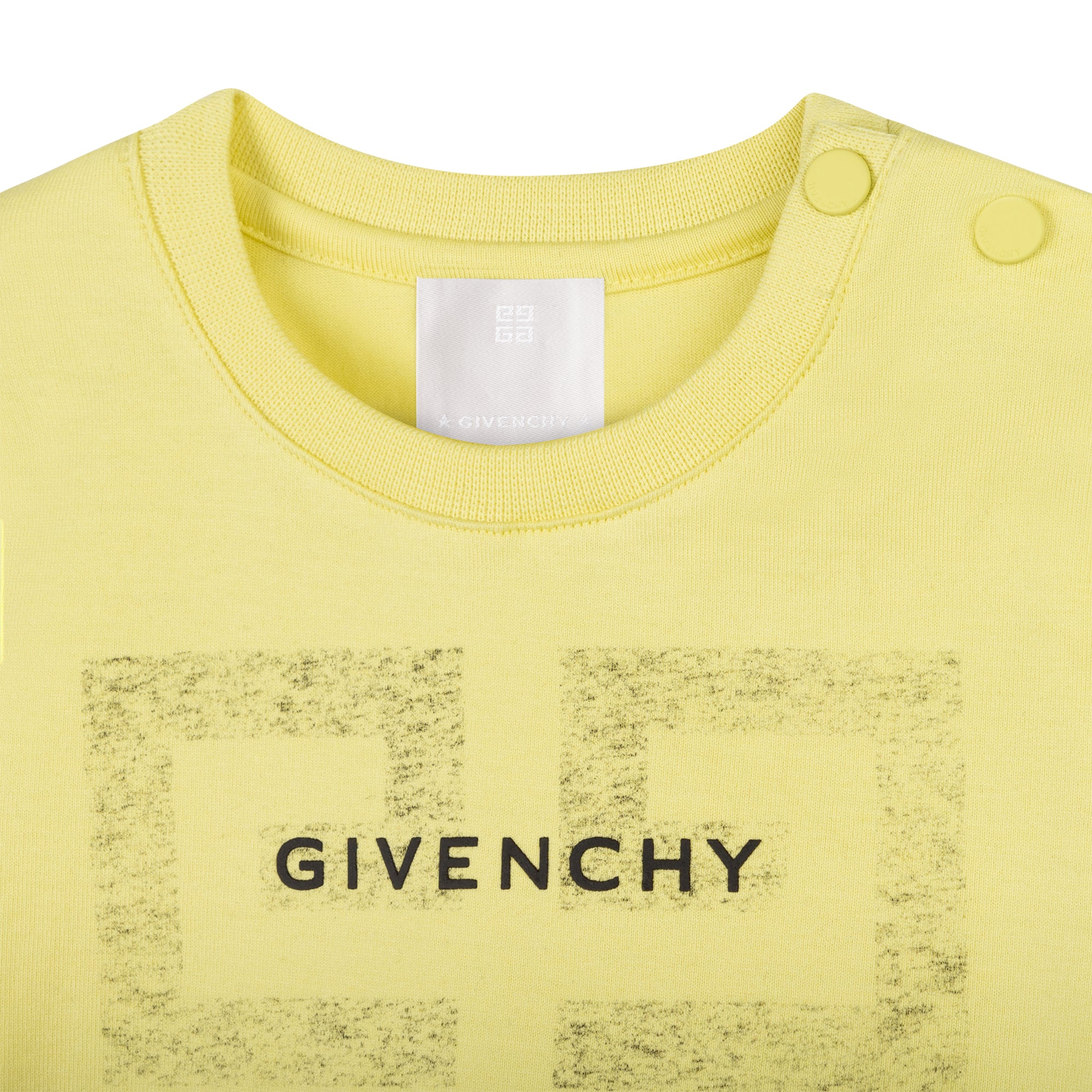 Baby Boys & Girls Yellow Logo Cotton T-Shirt