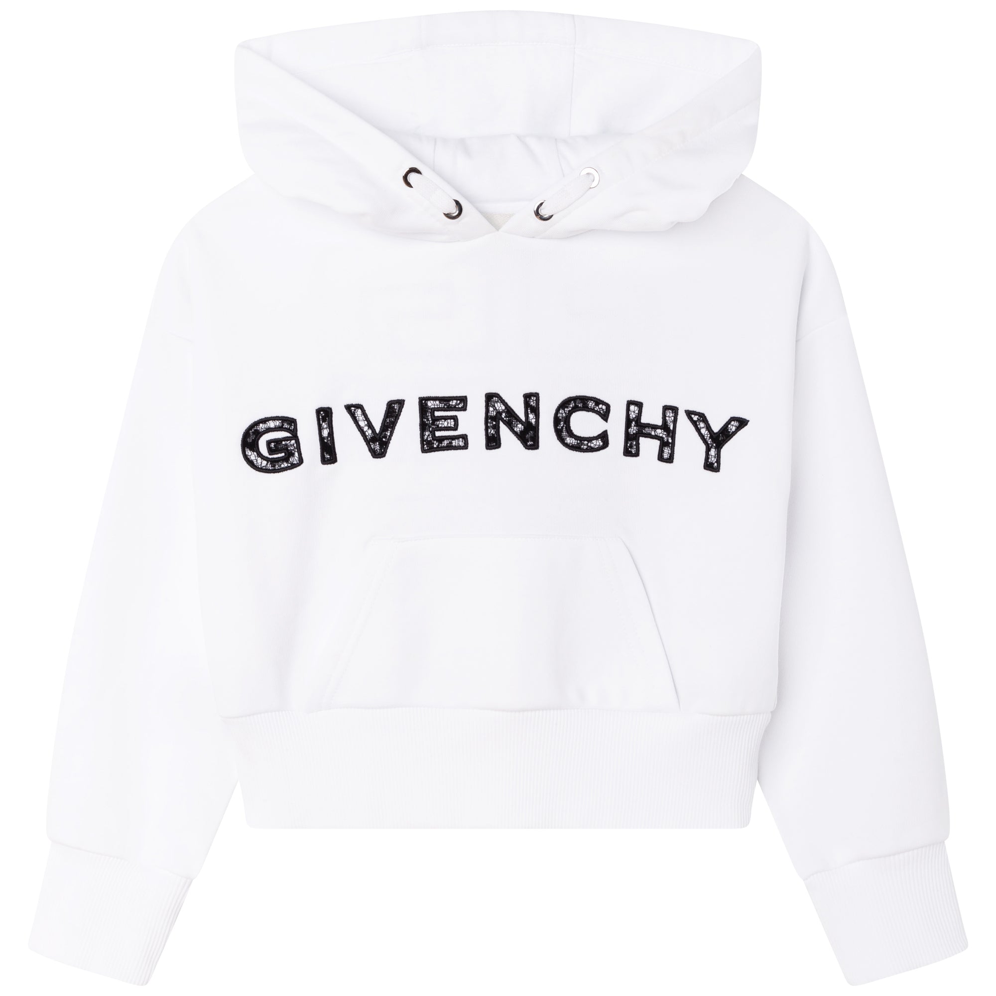 Boys White Hooded Sweatshirt