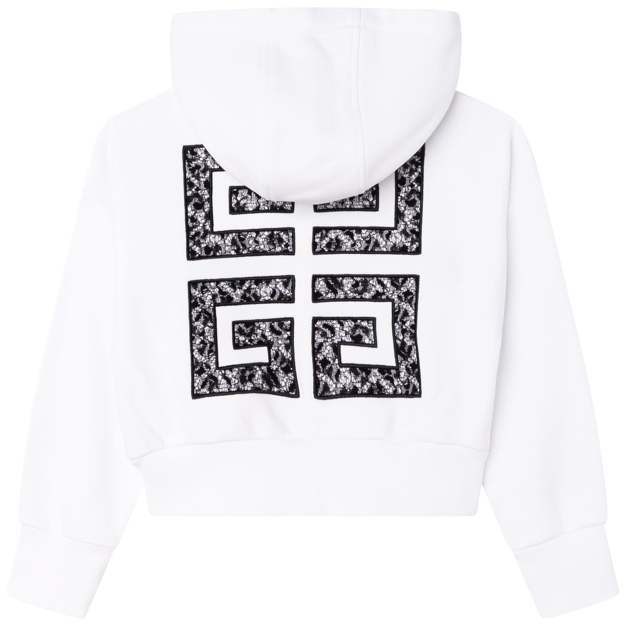 Boys White Hooded Sweatshirt