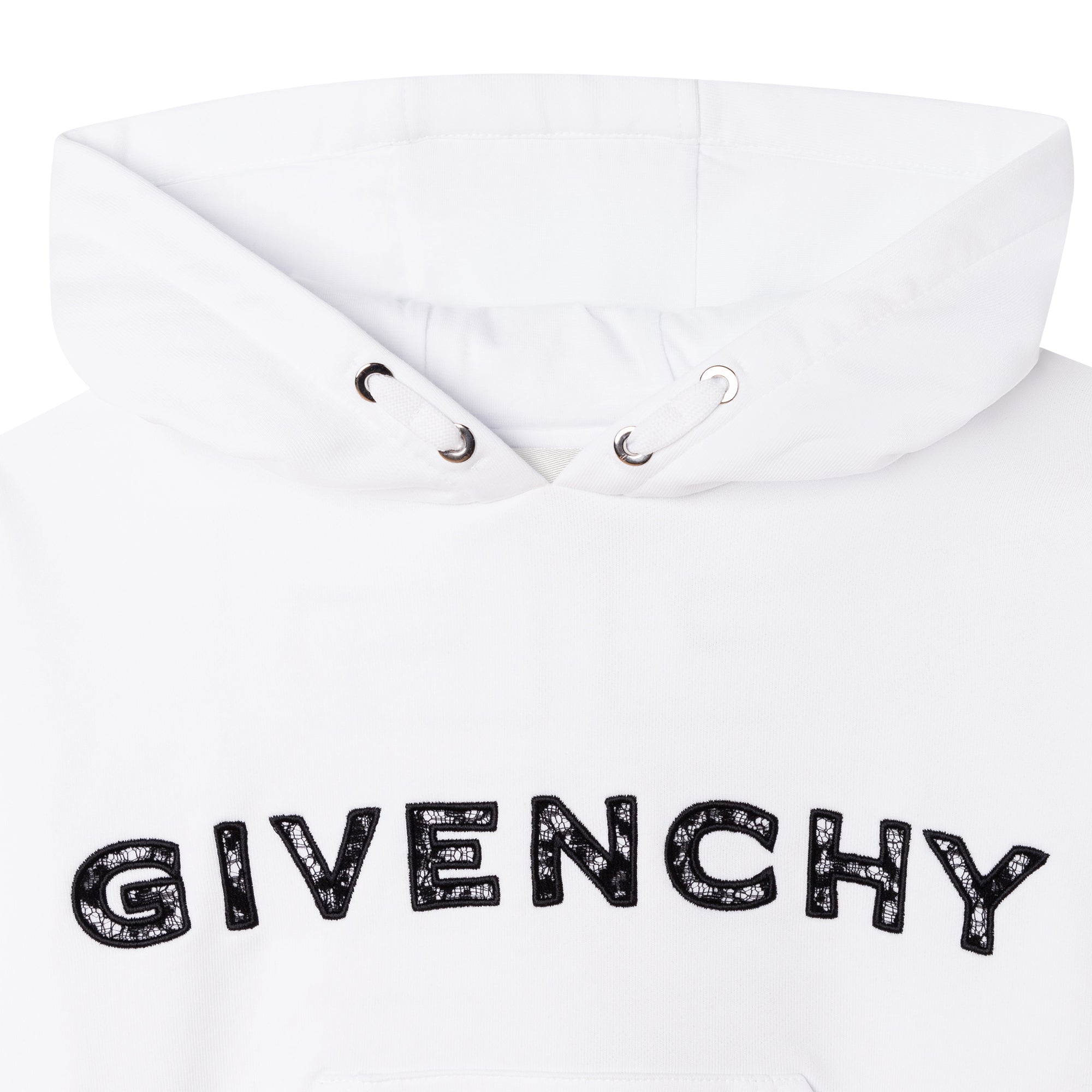 Boys White Hooded Sweatshirt