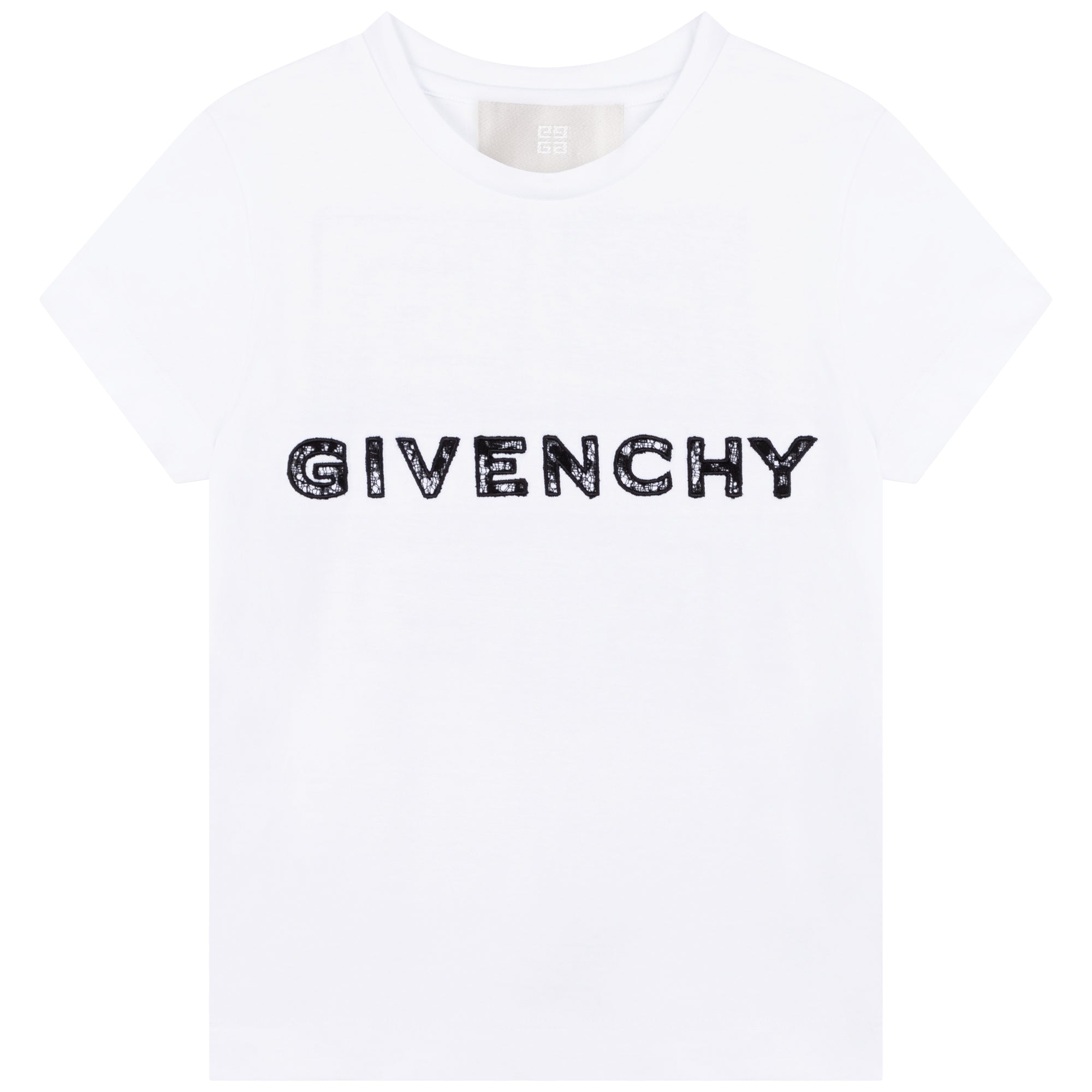 Boys & Girls White Logo Cotton T-Shirts