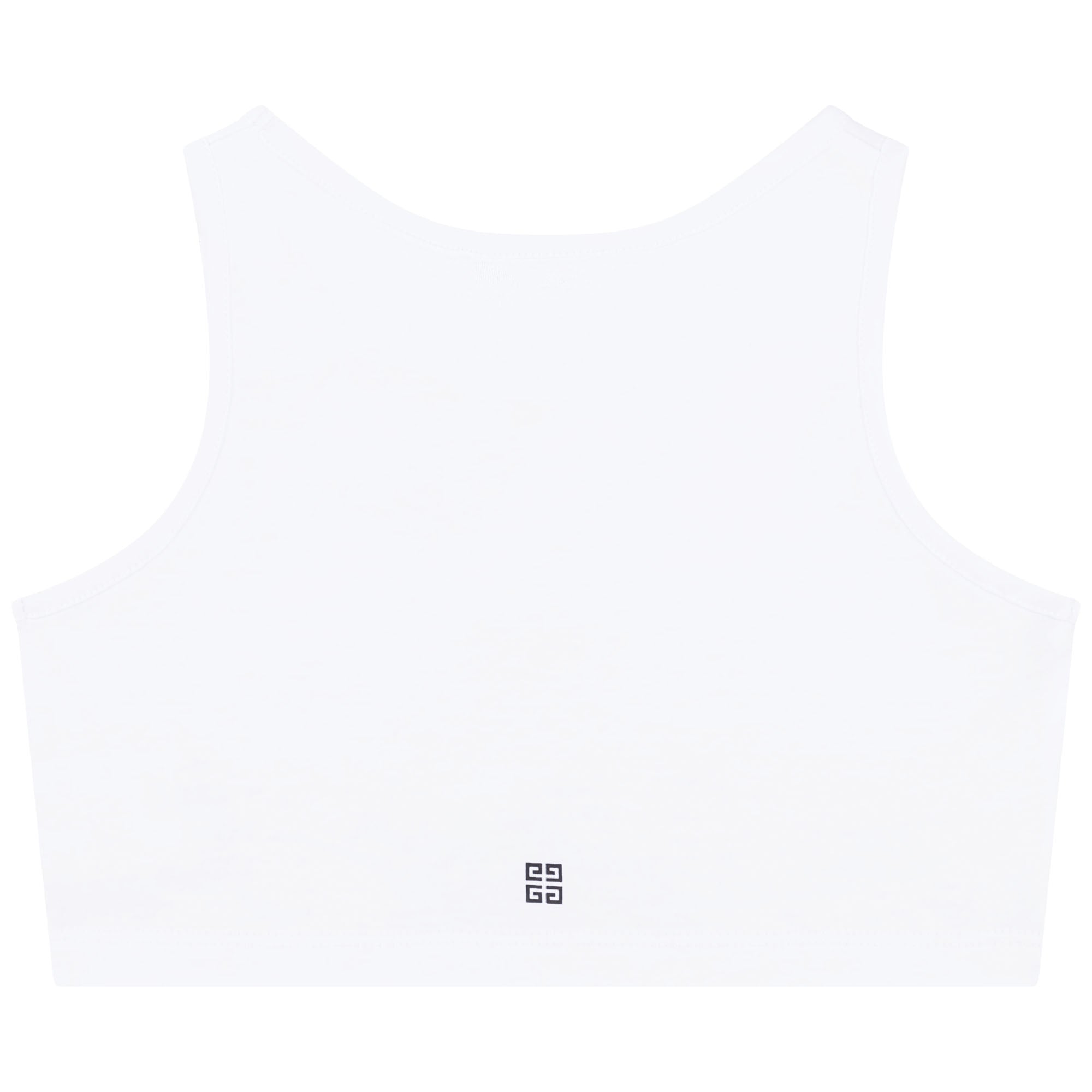 Boys & Girls White Logo Cotton Vest Set