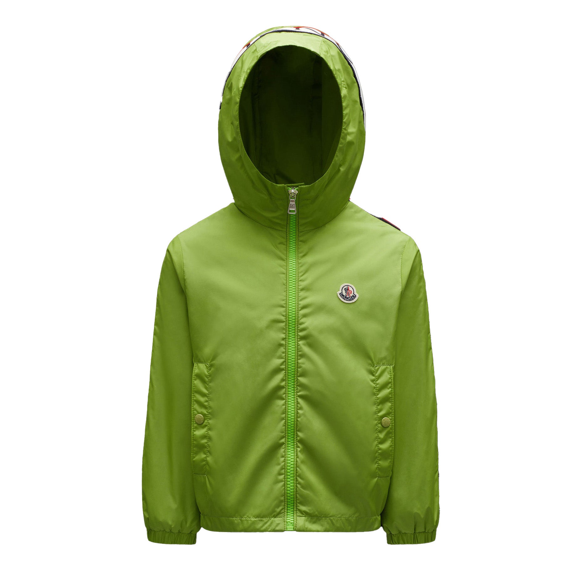 Boys Green Hooded Zip-Up Top