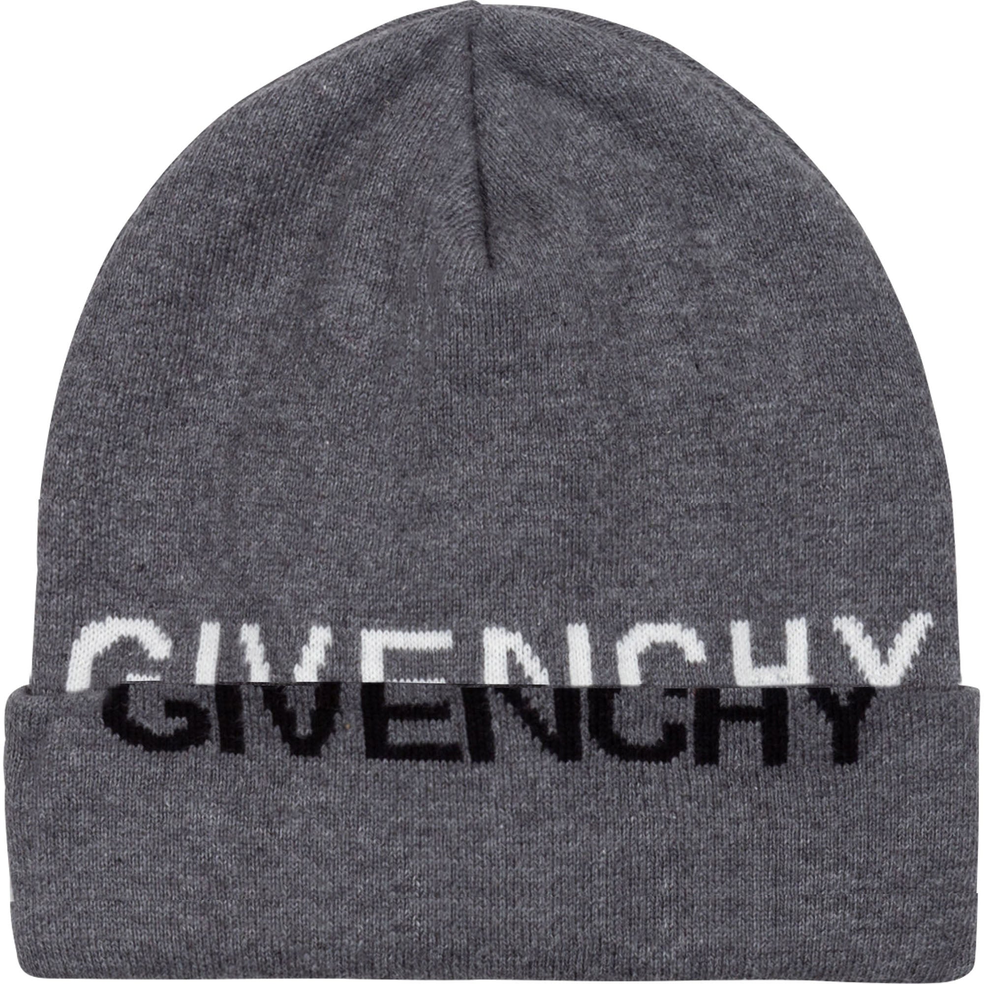 Boys Grey Logo Cotton Hat