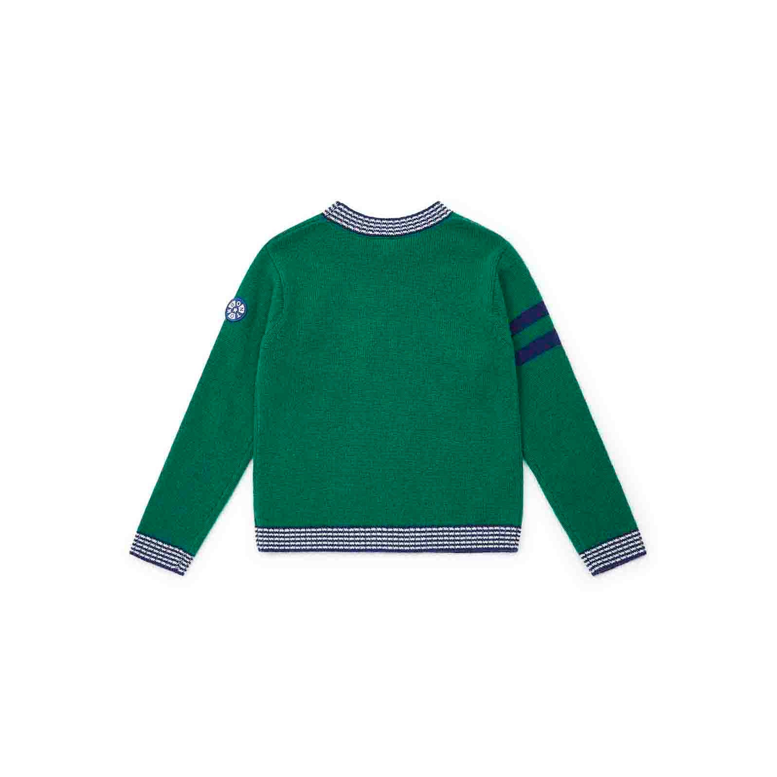 Boys Green Logo Sweater