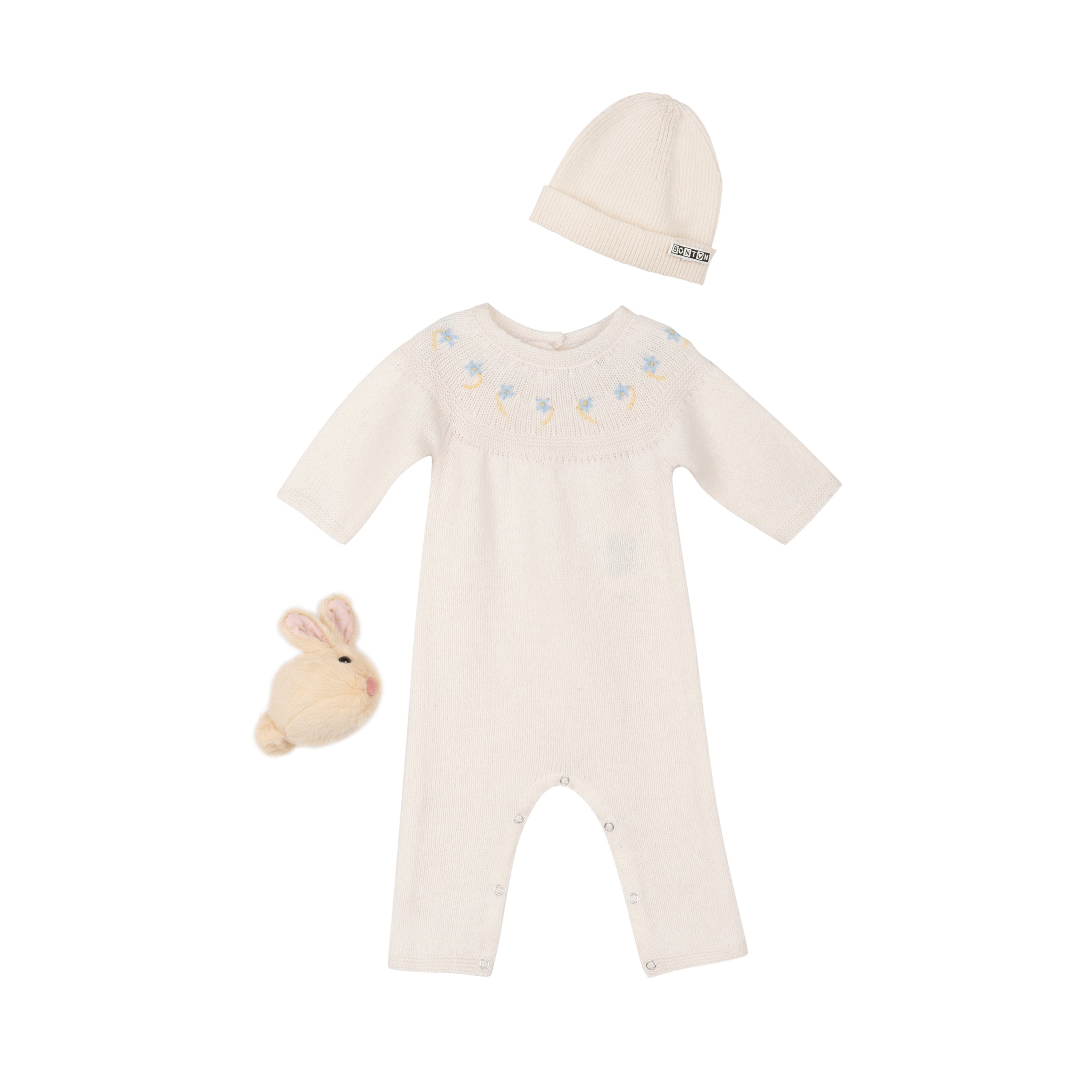 Baby Boys & Girls White Wool Babysuit