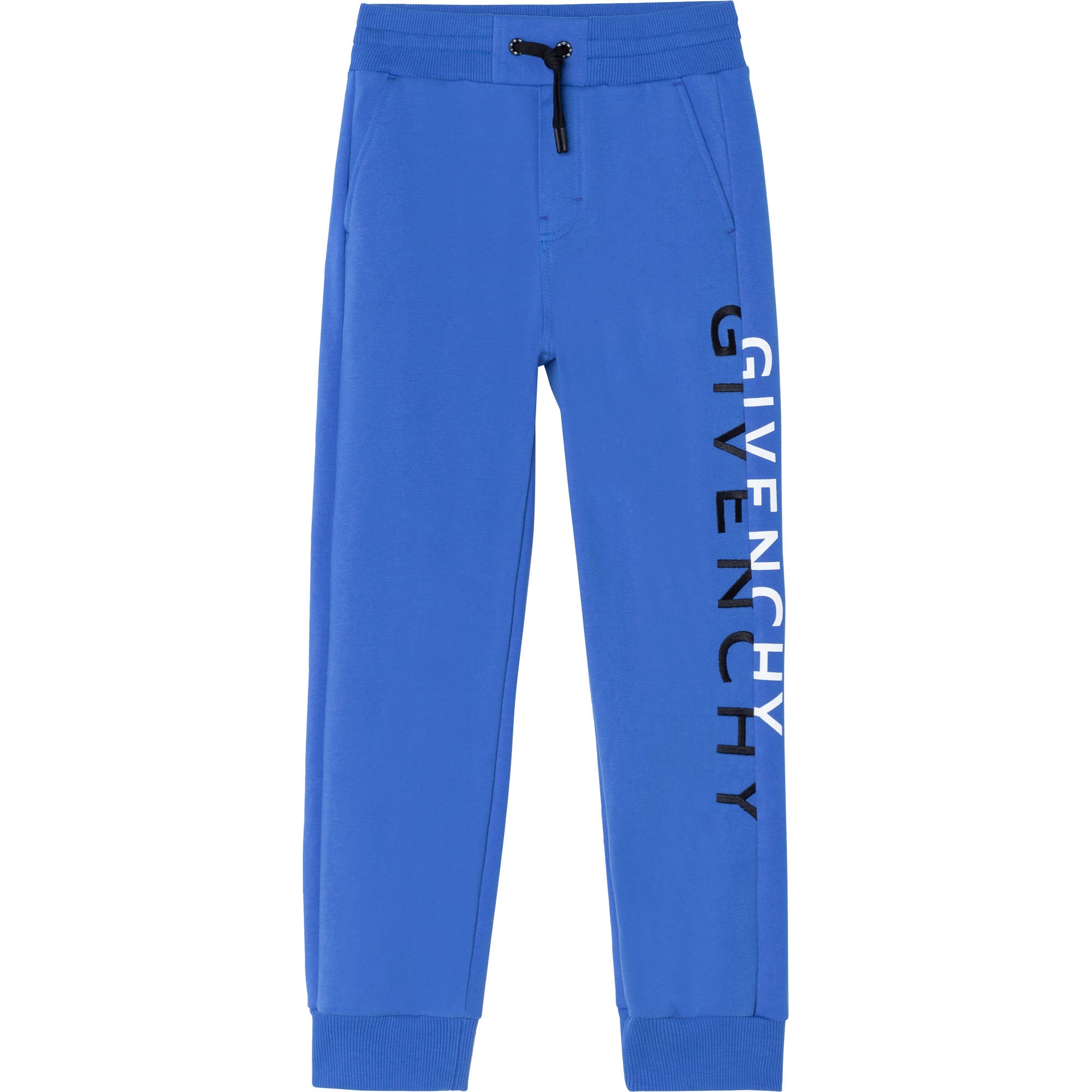 Boys Blue Logo Cotton Trousers