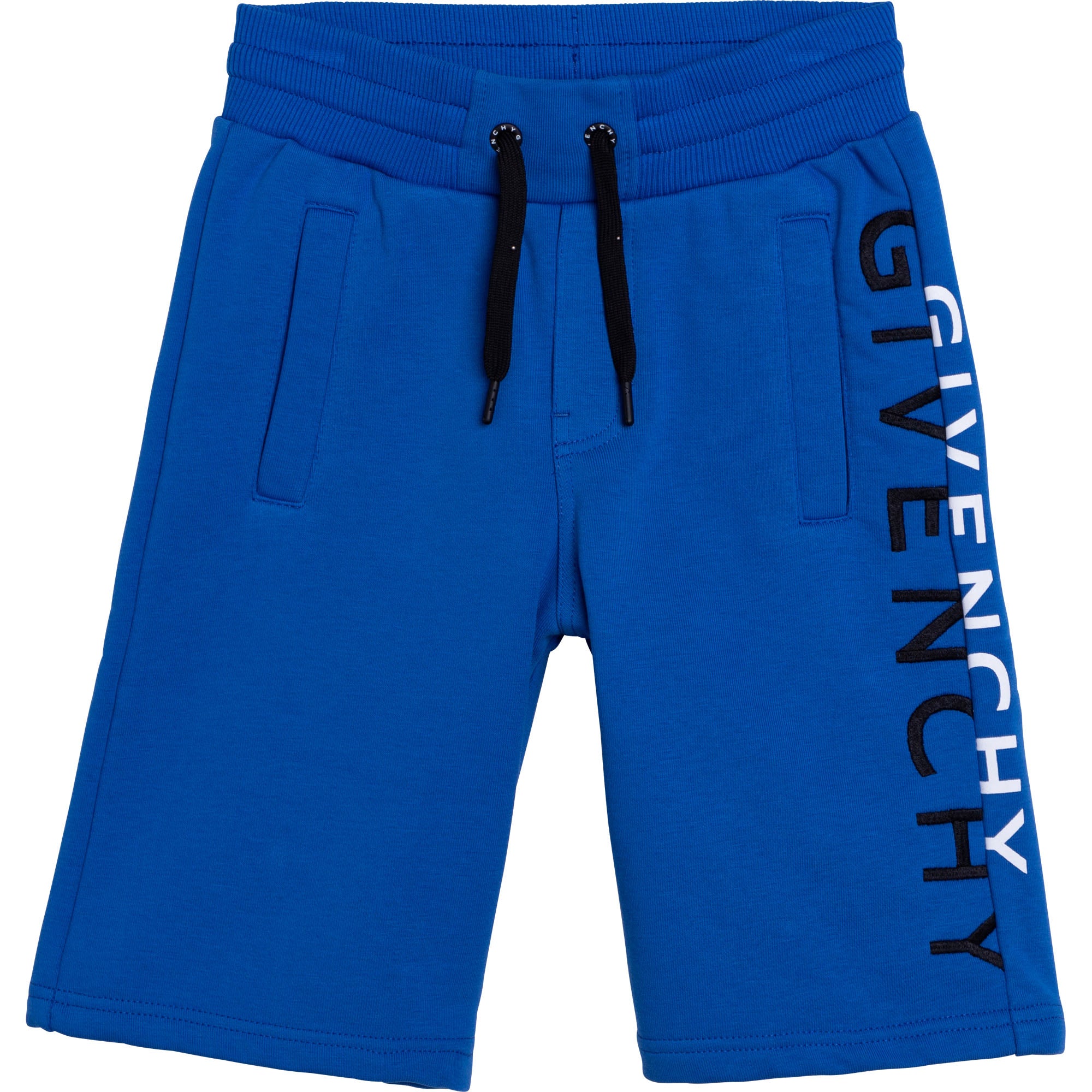 Boys Blue Logo Cotton Shorts