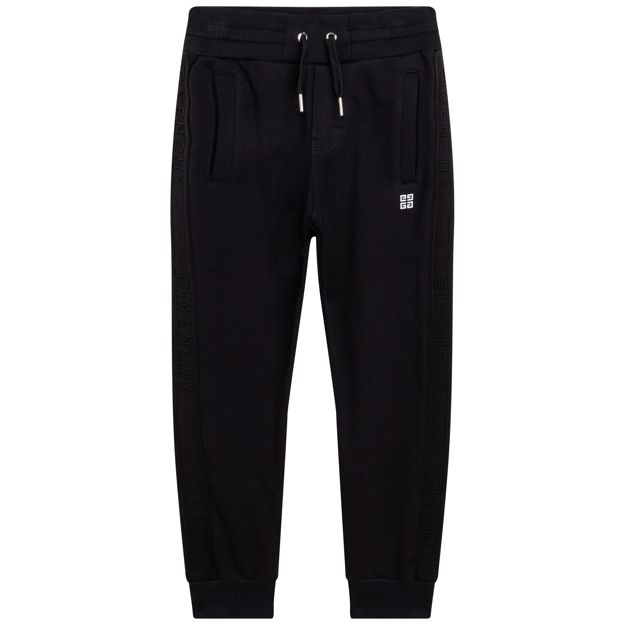 Boys & Girls Black Cotton Trousers