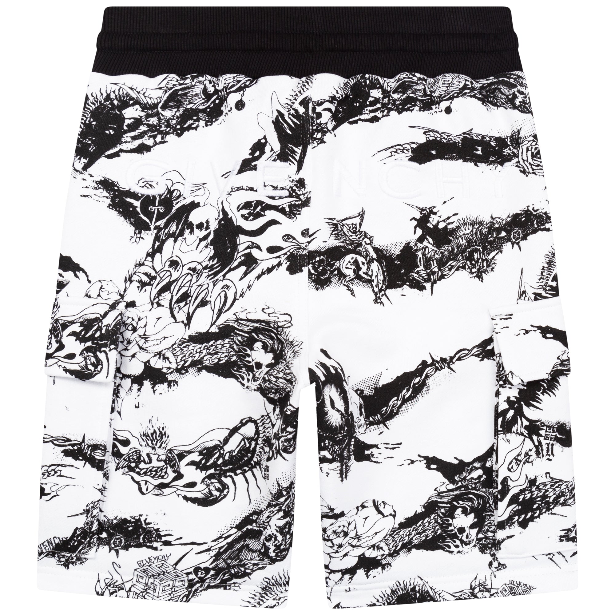 Boys & Girls Black Cotton Shorts