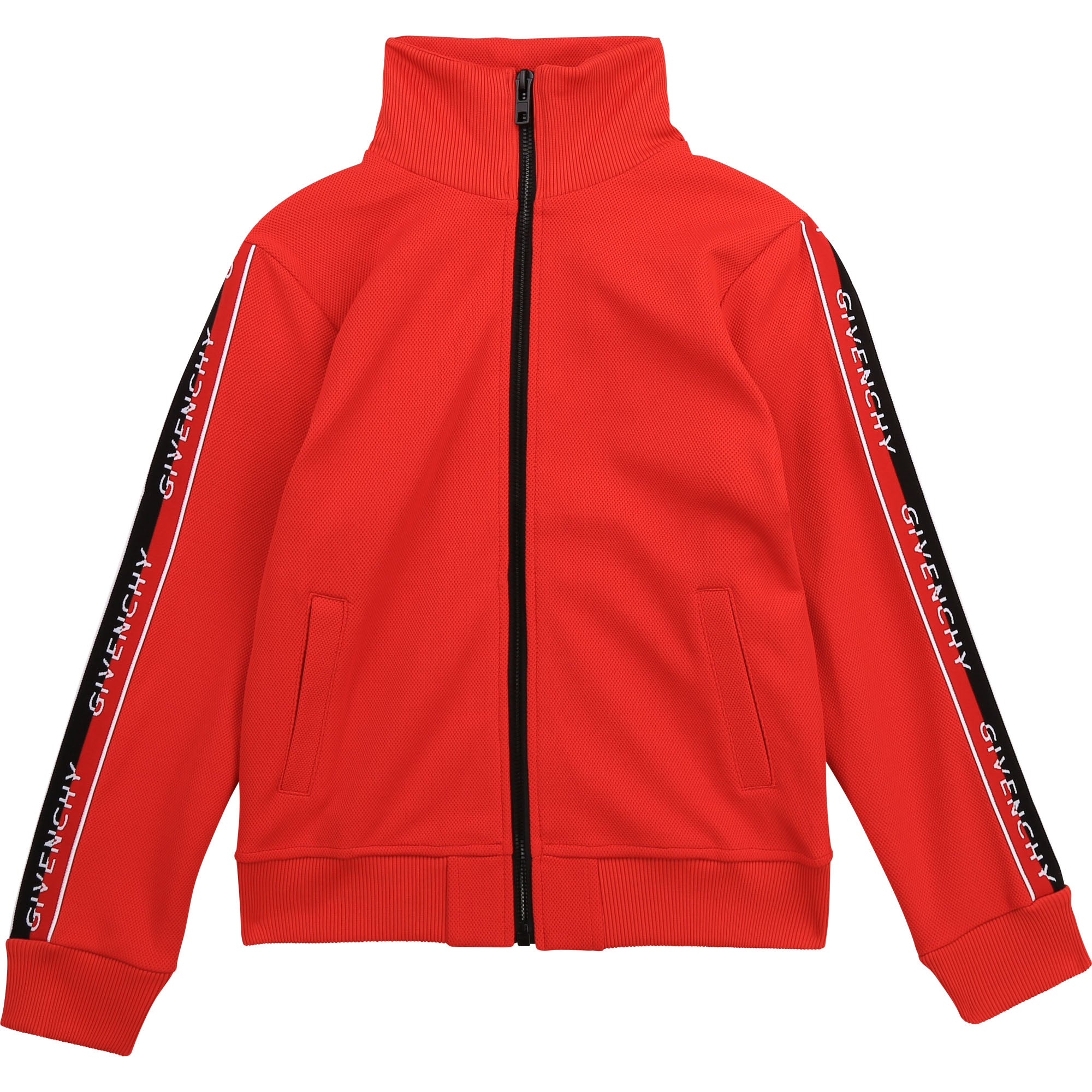 Boys Red Logo Zip-Up Top