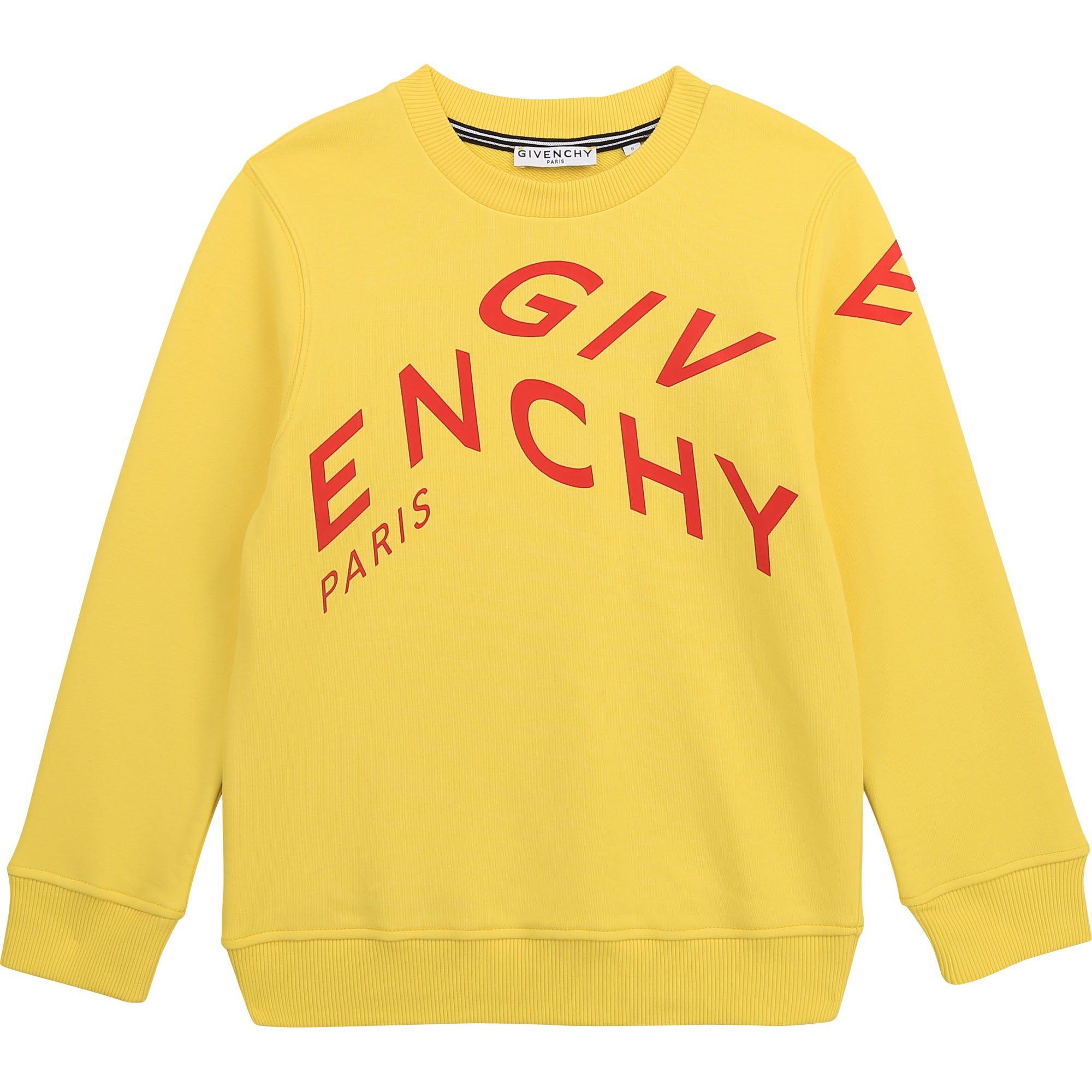 Boys Yellow Logo Cotton Sweatshirt