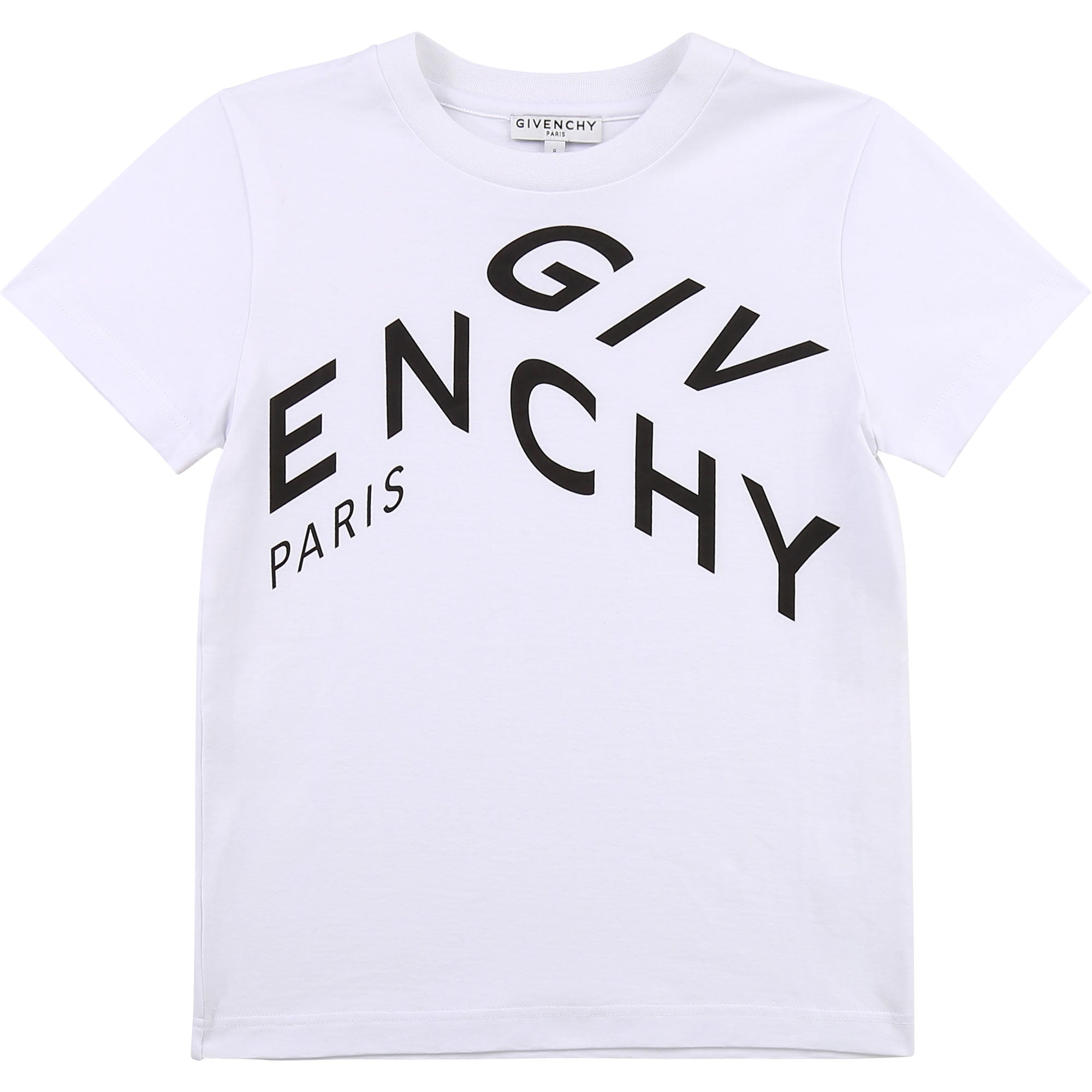 Boys White Logo Cotton T-Shirt