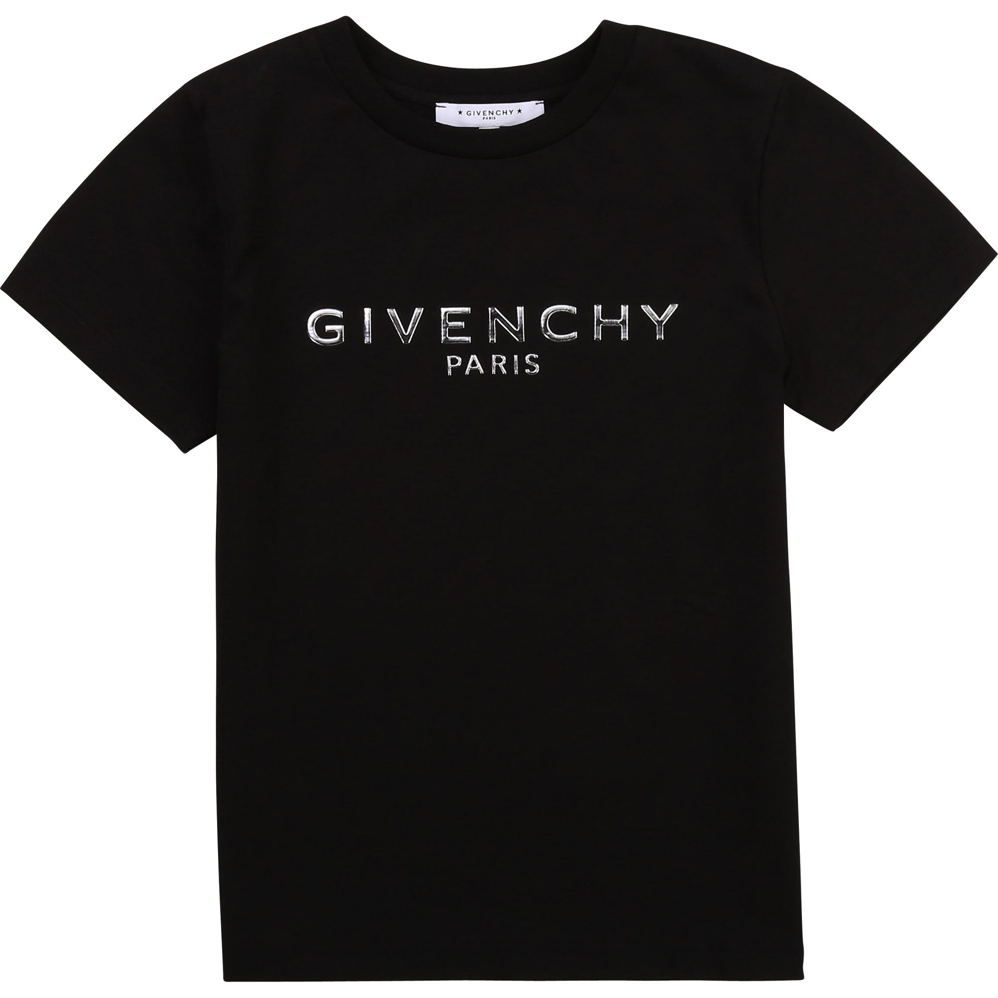 Boys Black Logo Cotton T-Shirt