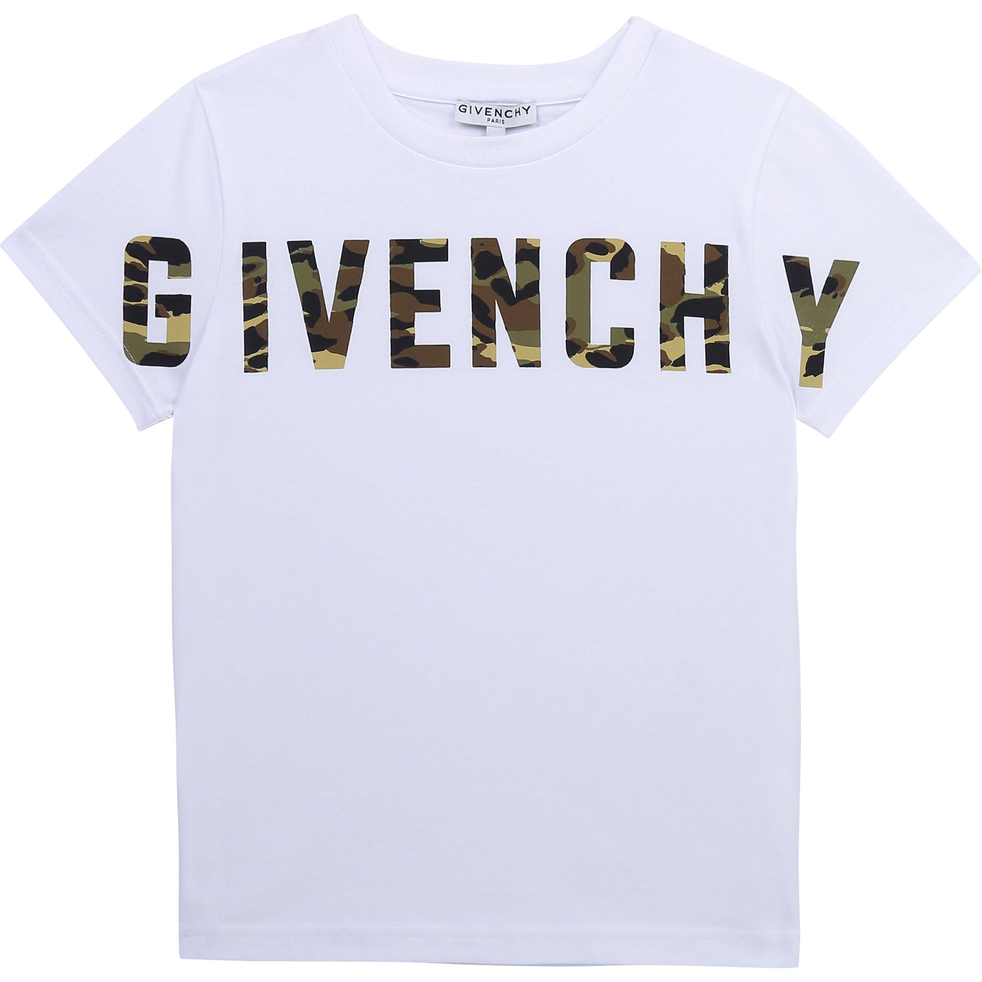 Boys White Logo Cotton T-Shirt