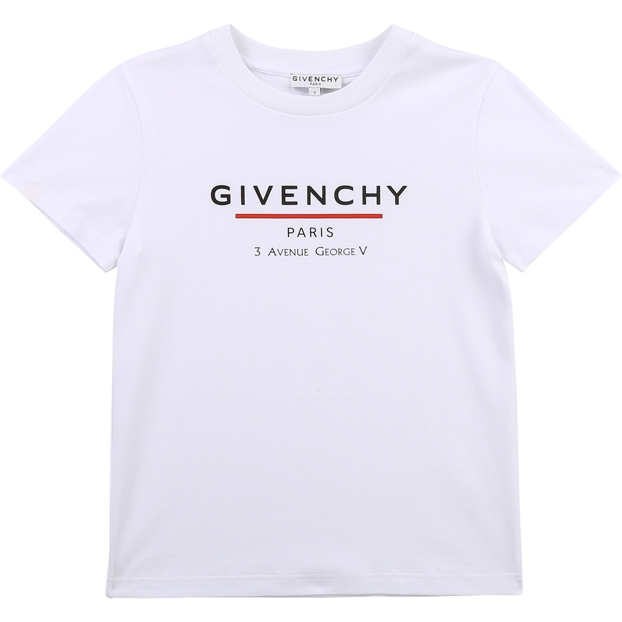 Boys White Logo Cotton T-Shirt