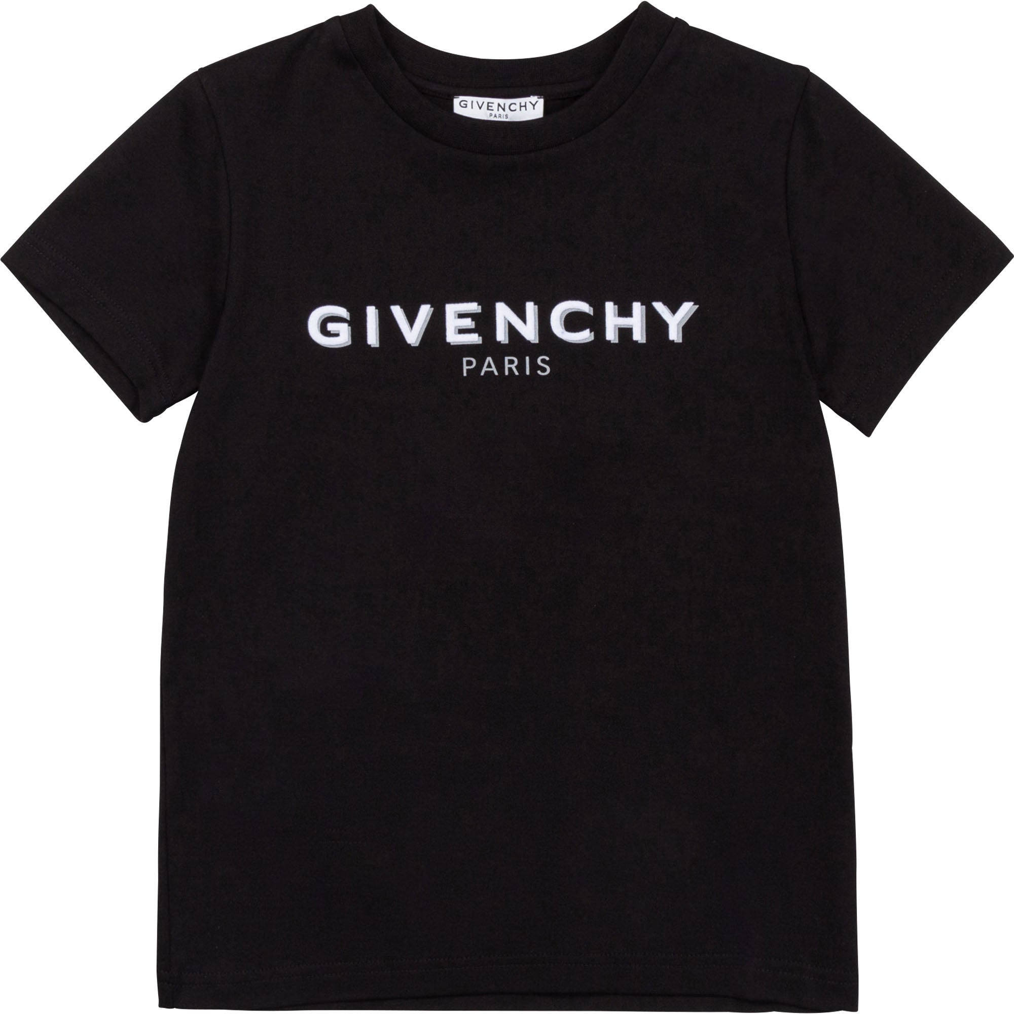 Boys Black Logo Cotton T-Shirt