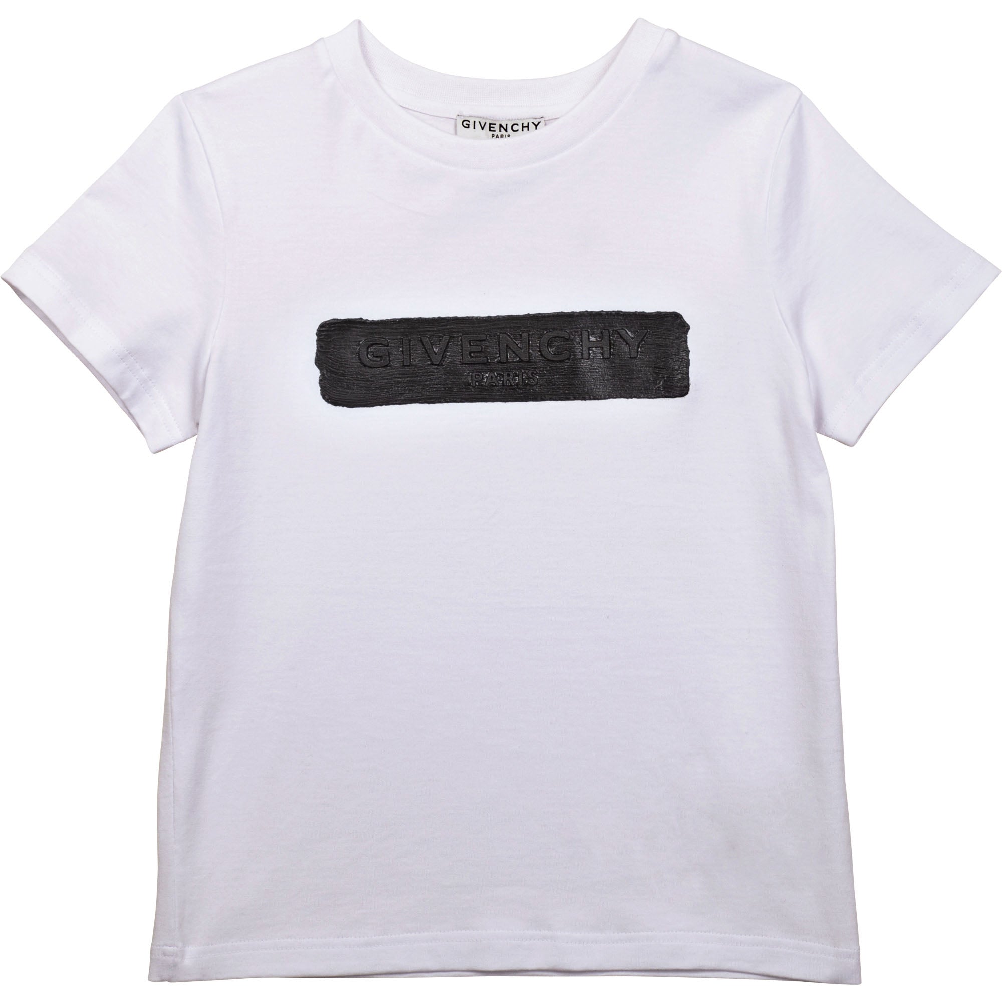 Boys White Logo Cotton T-Shirt