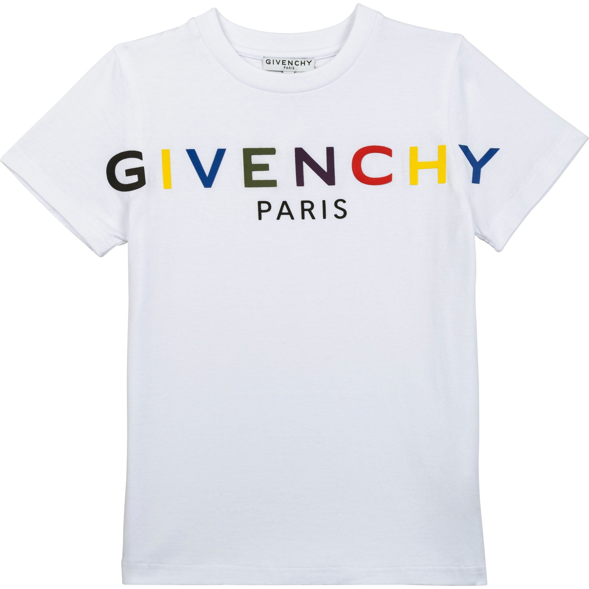 Boys White Logo Cotton T-Shirt