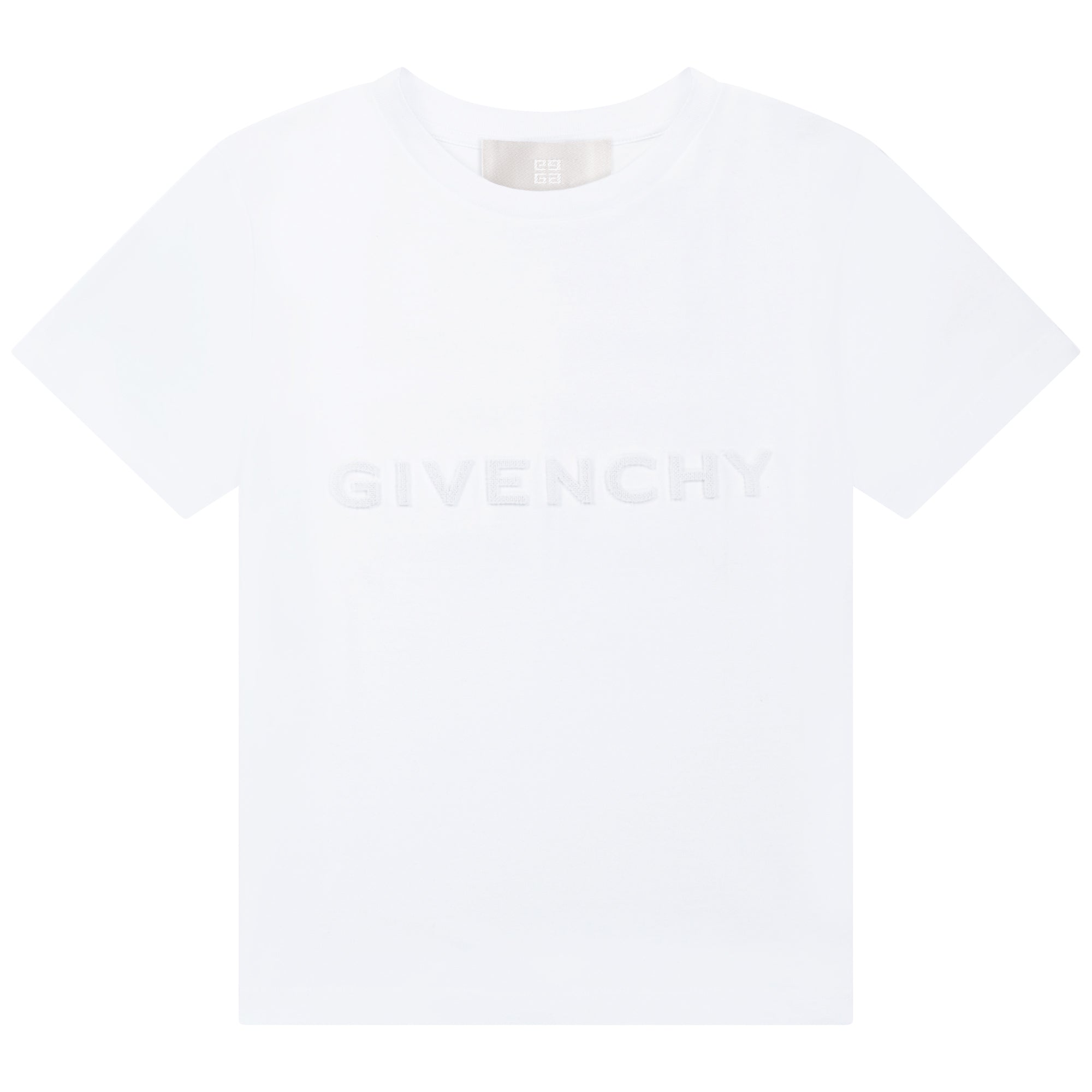 Boys & Girls White Logo Cotton T-Shirts