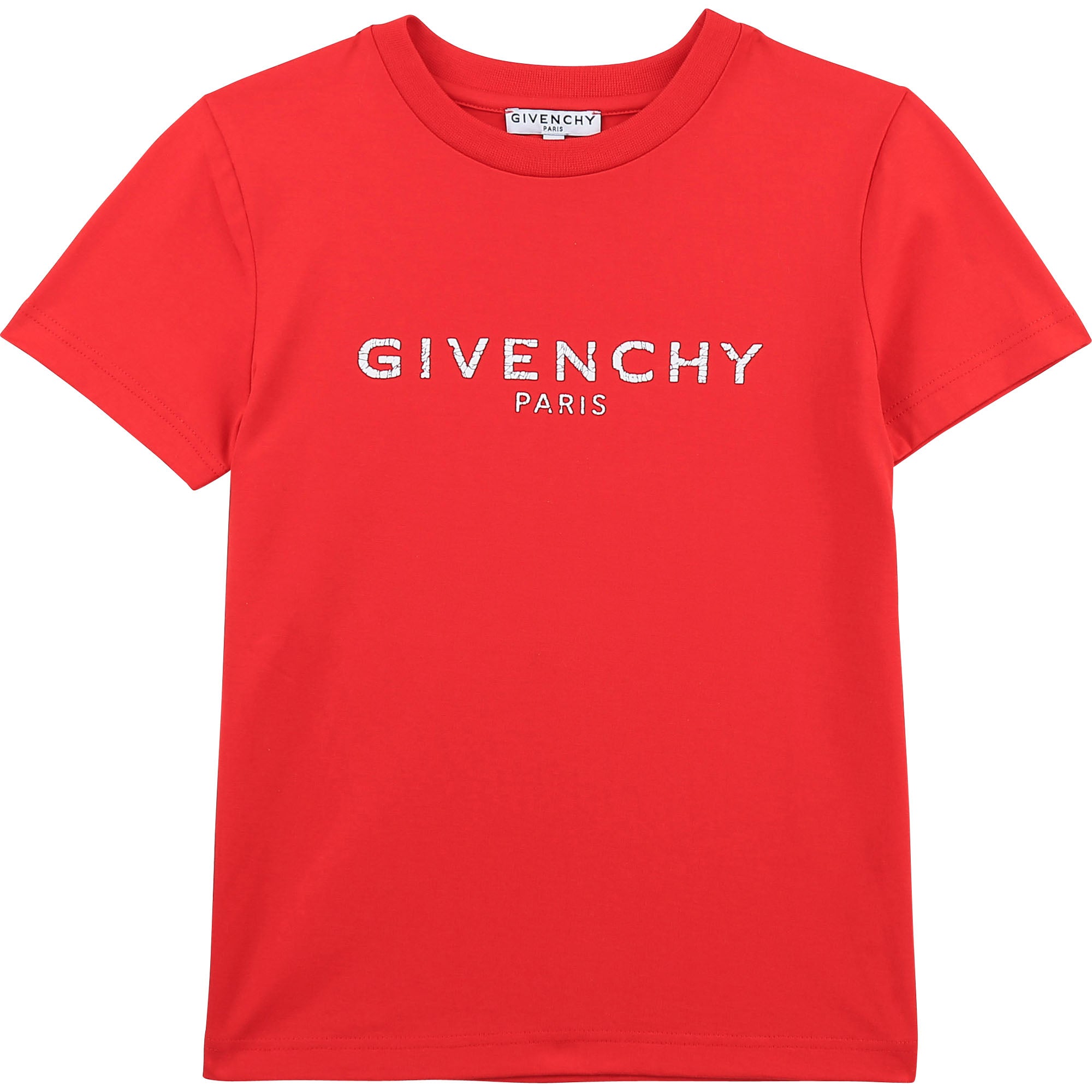 Boys Red Logo Cotton T-Shirt