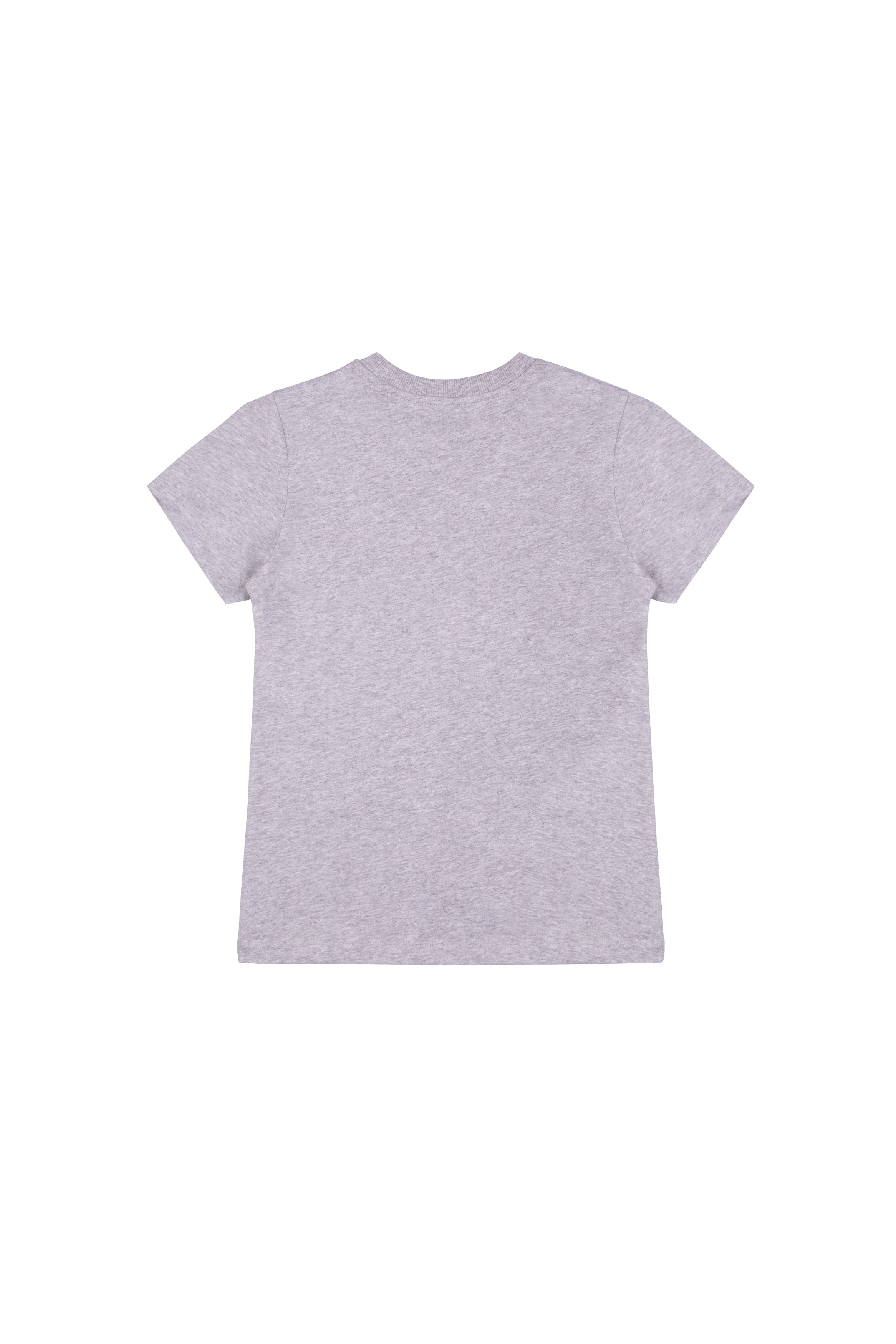 Boys & Girls Grey Cotton T-shirt