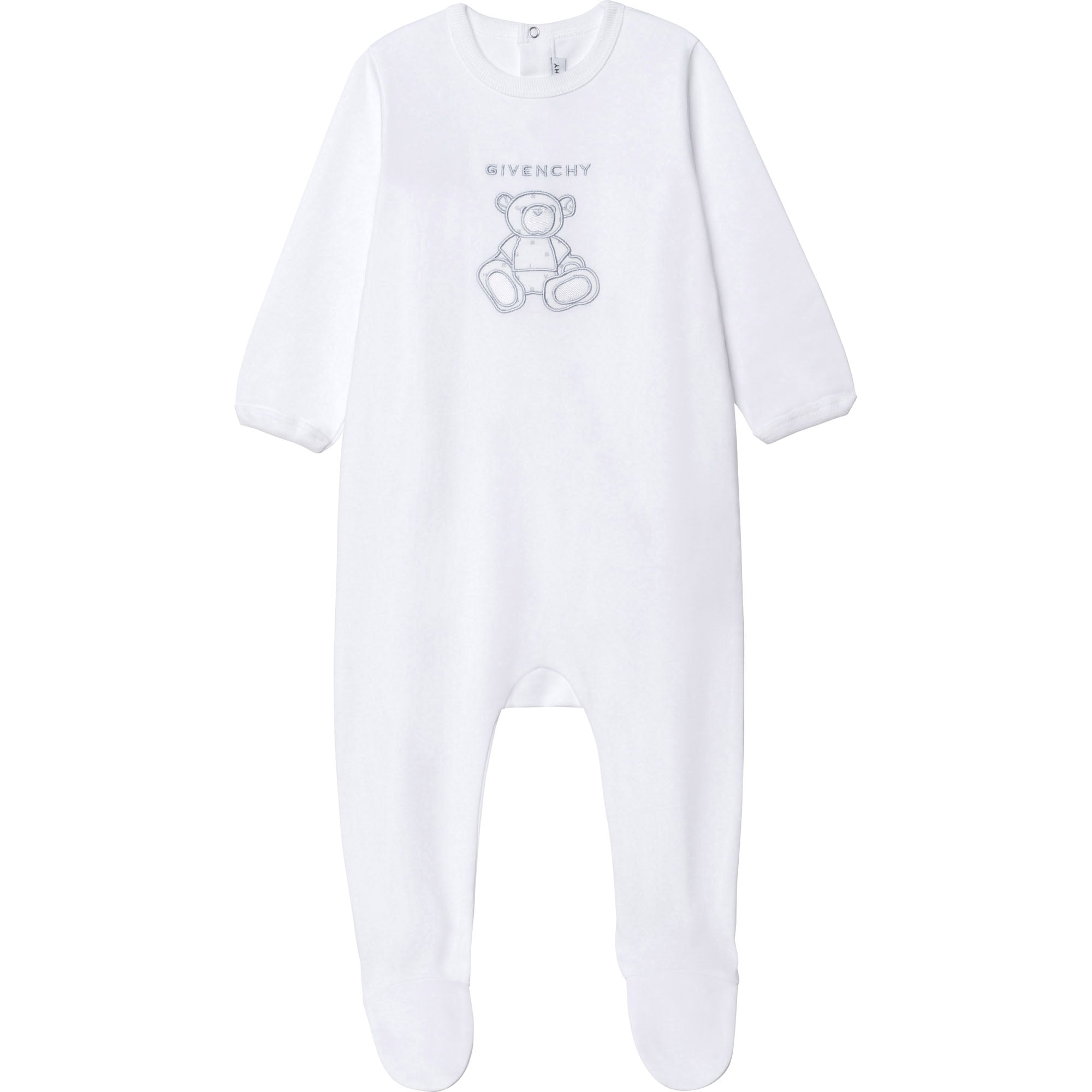 Baby Boys & Girls White Cotton Babysuit Set