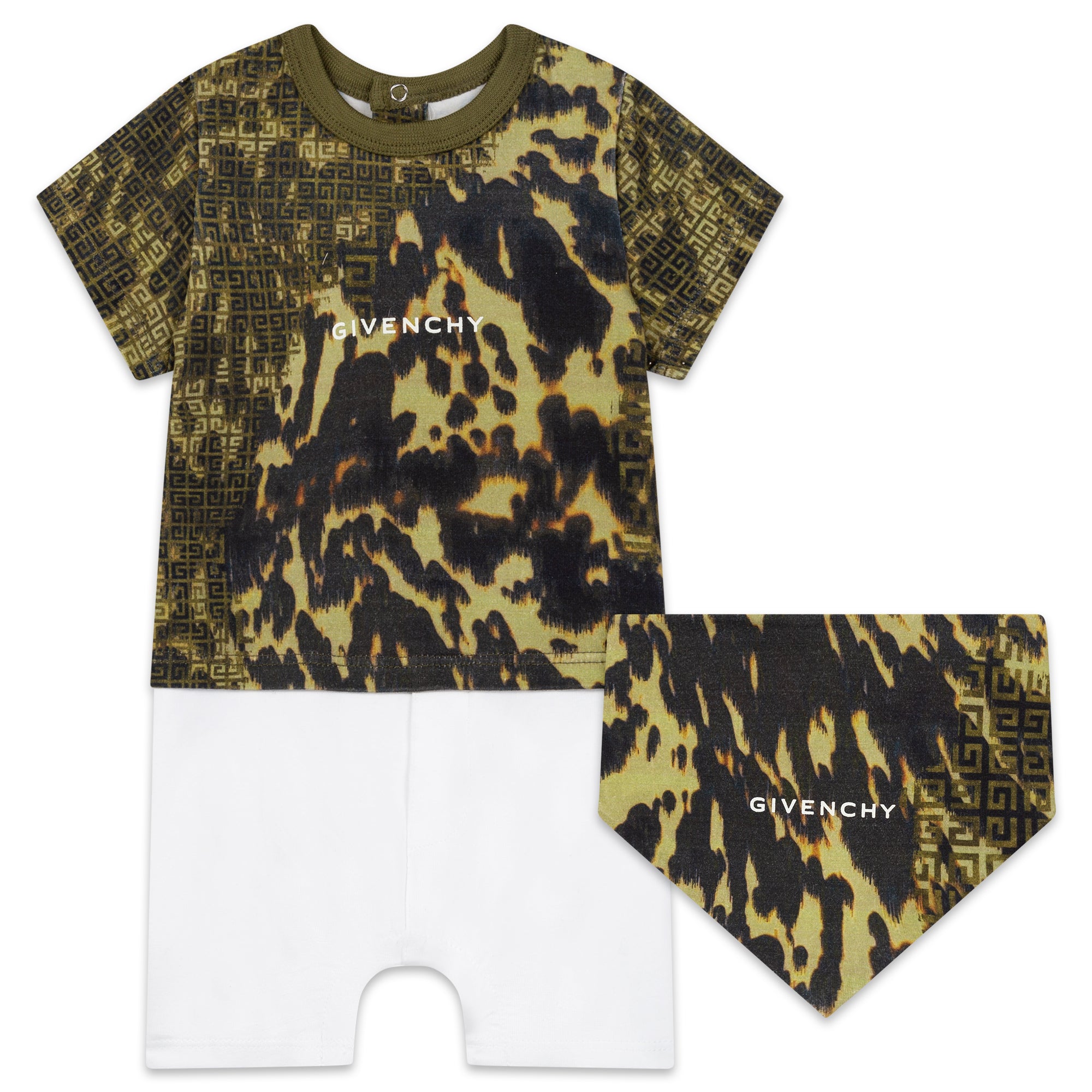 Baby Boys & Girls Green Logo Cotton Set